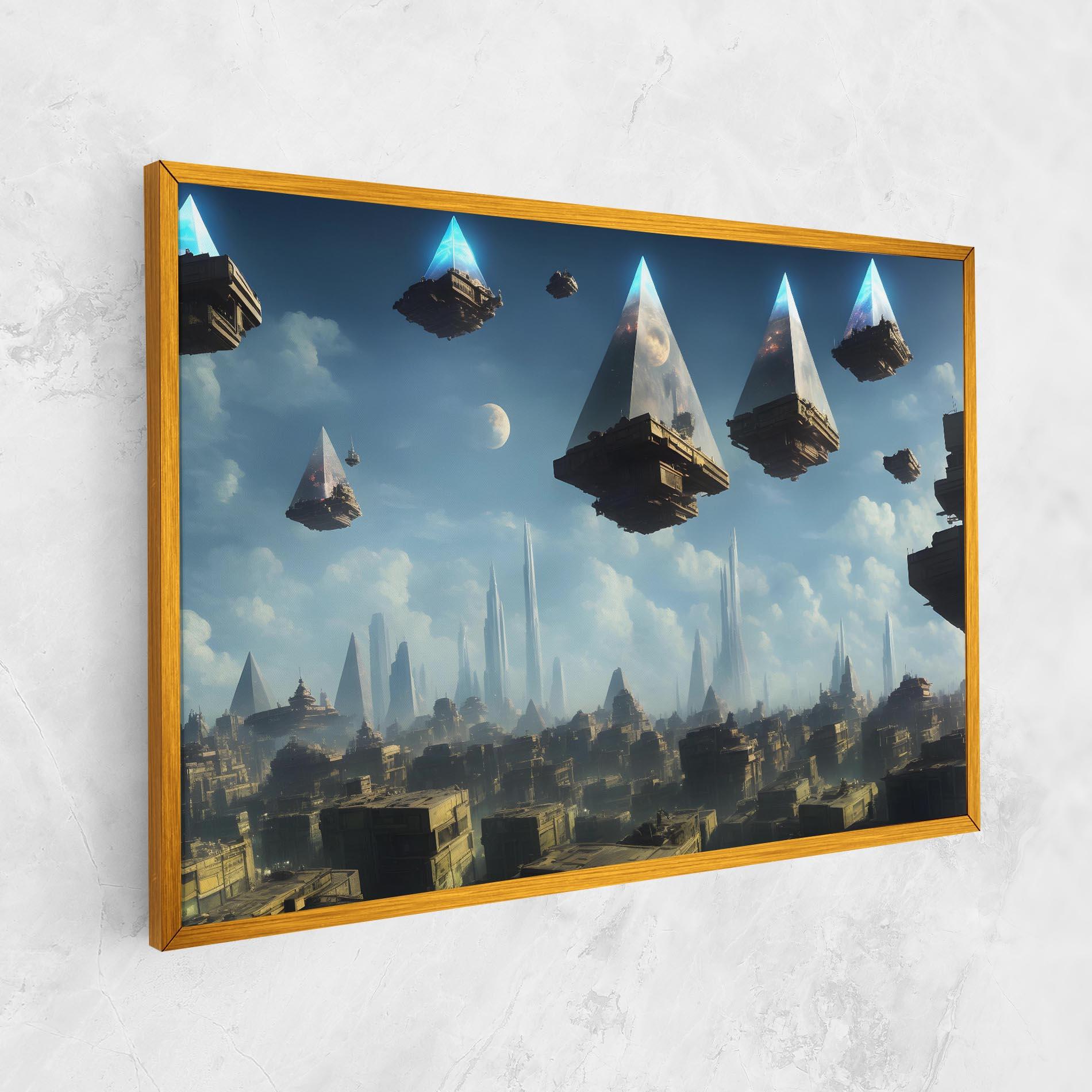 Tablou Canvas Flying Piramids mockup 1