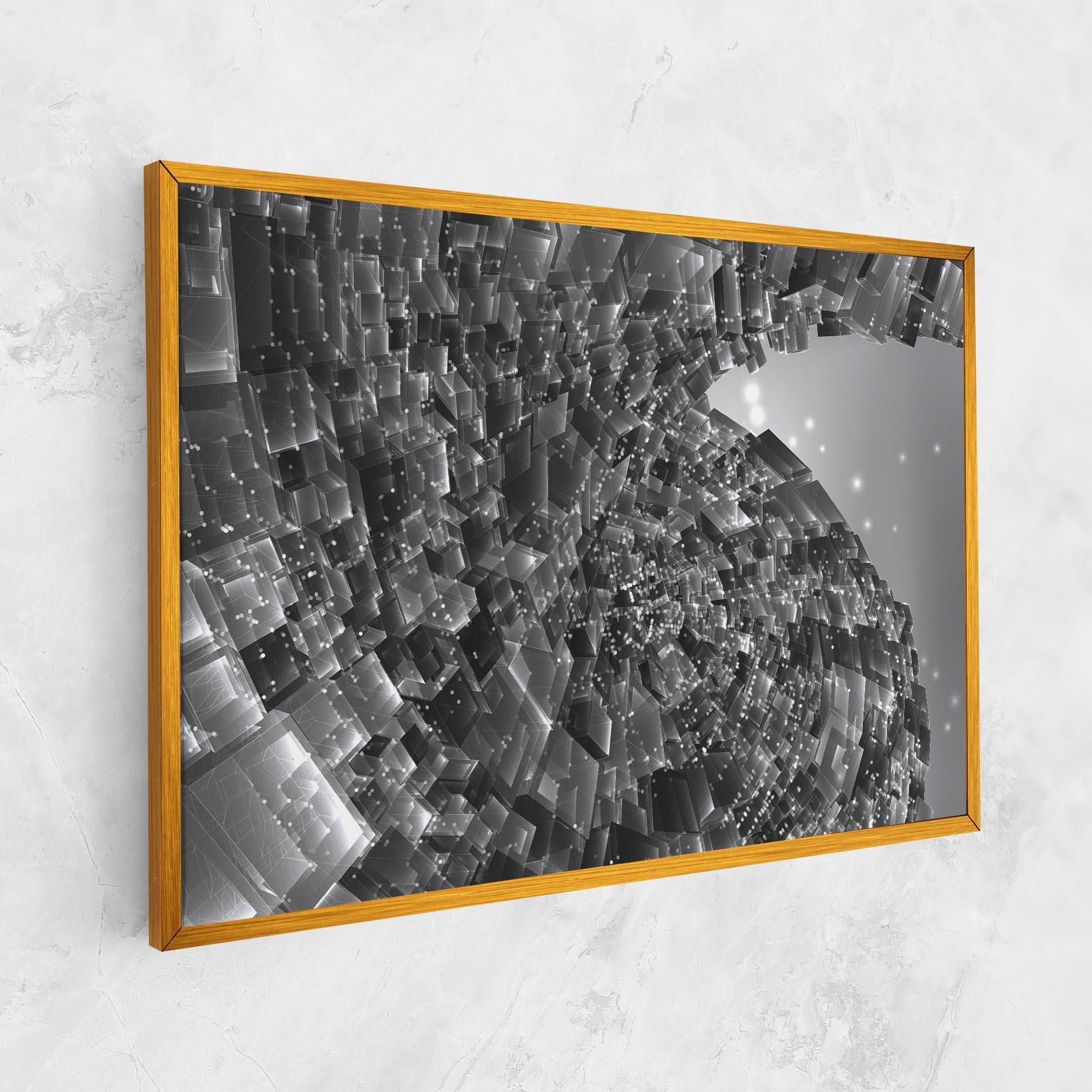 Tablou Canvas Grey Shape View mockup 1