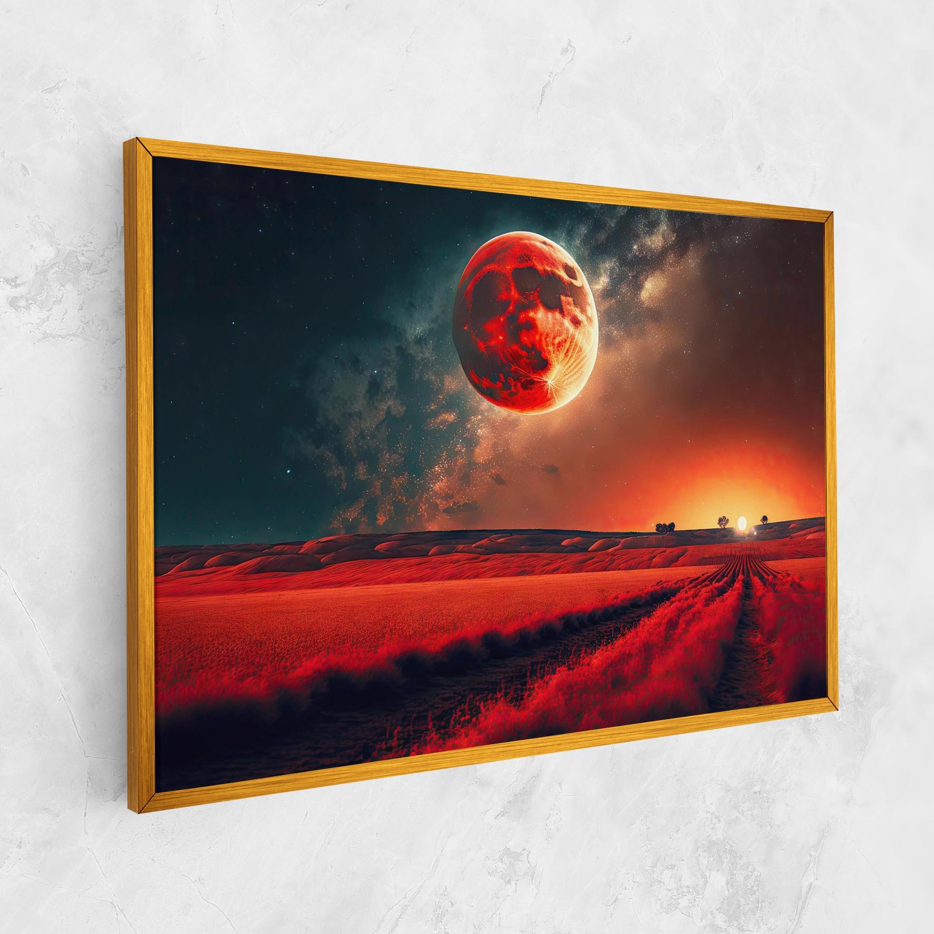 Tablou Canvas Huge Red Moon mockup 1