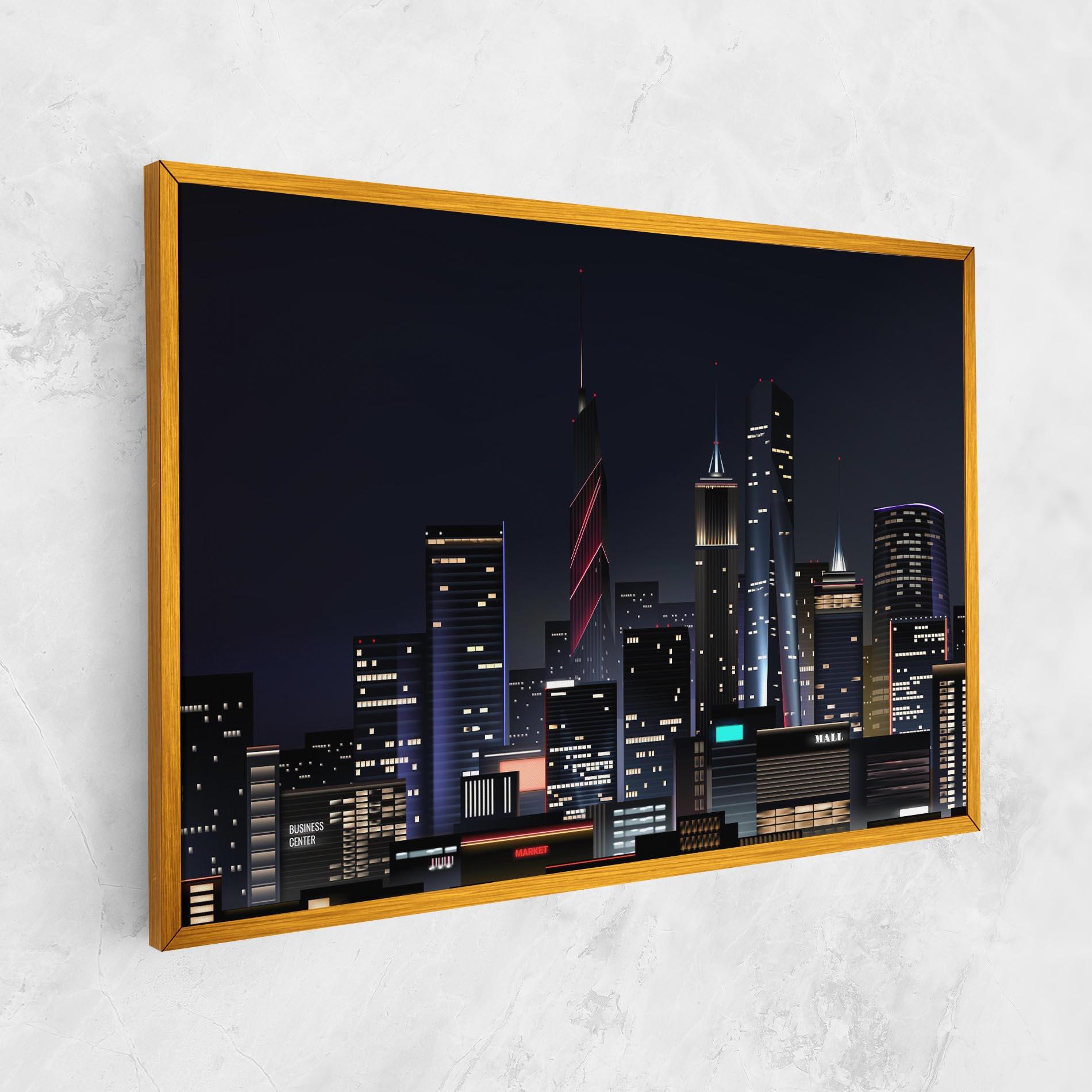 Tablou Canvas Night City mockup 1