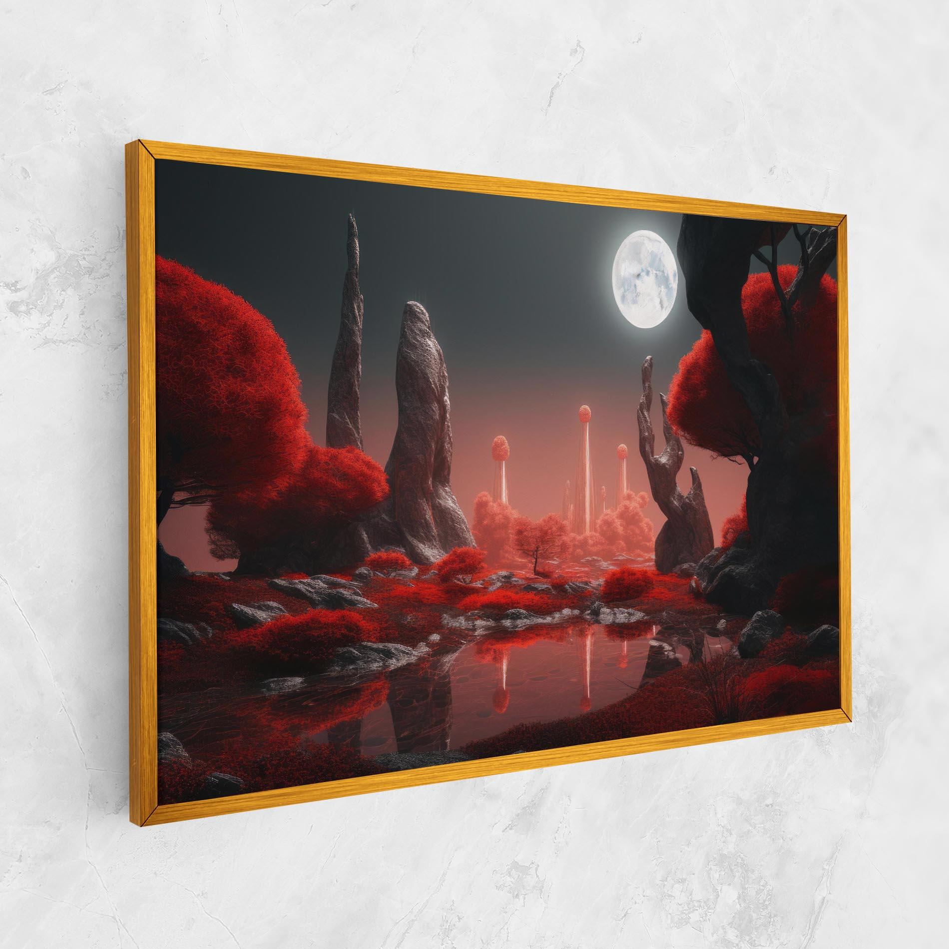 Tablou Canvas Red Alien Trees mockup 1