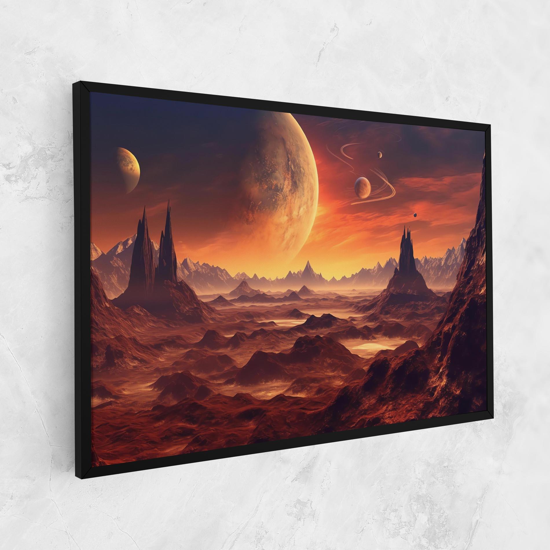 Tablou Canvas Fiery Orange Sunset mockup 1