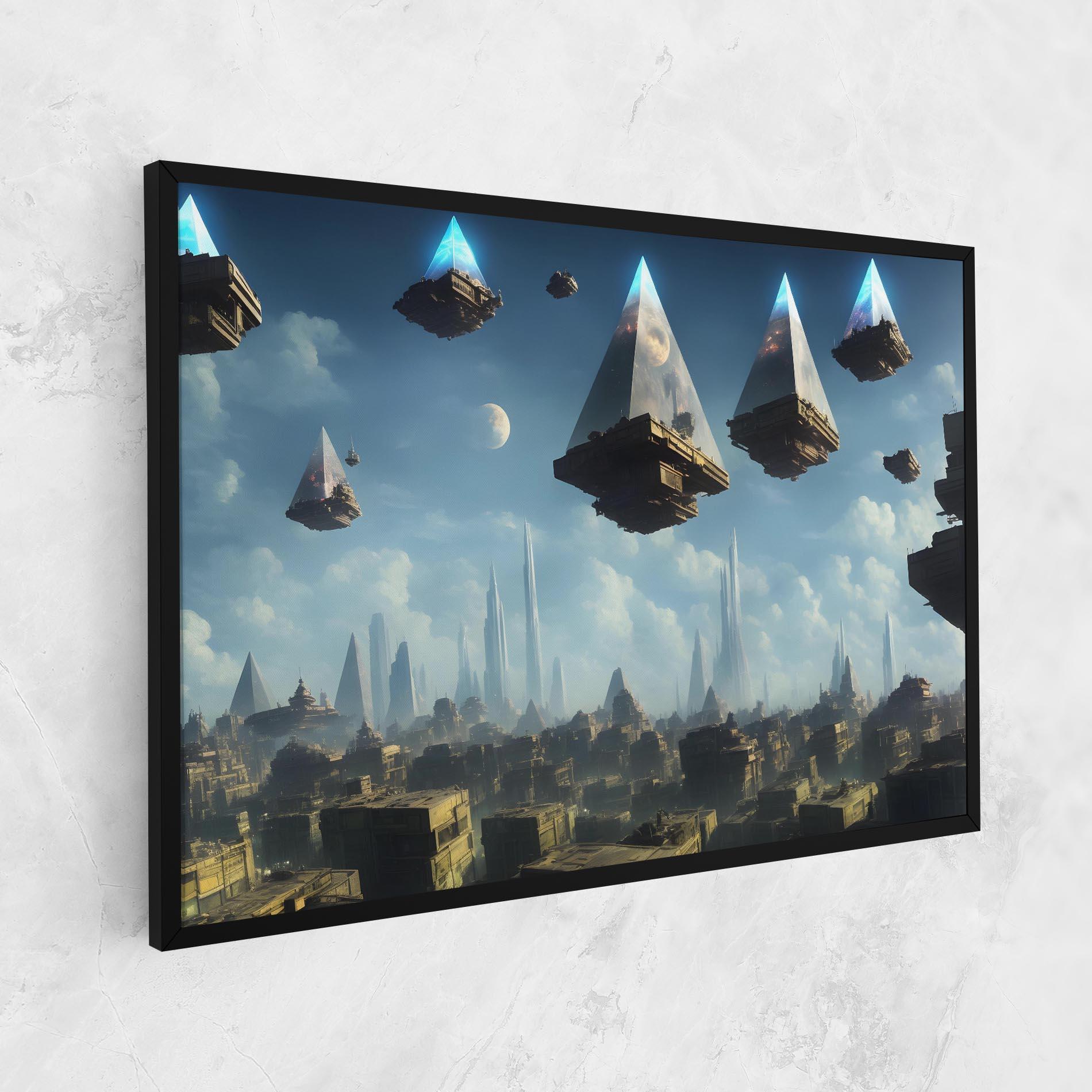 Tablou Canvas Flying Piramids mockup 1