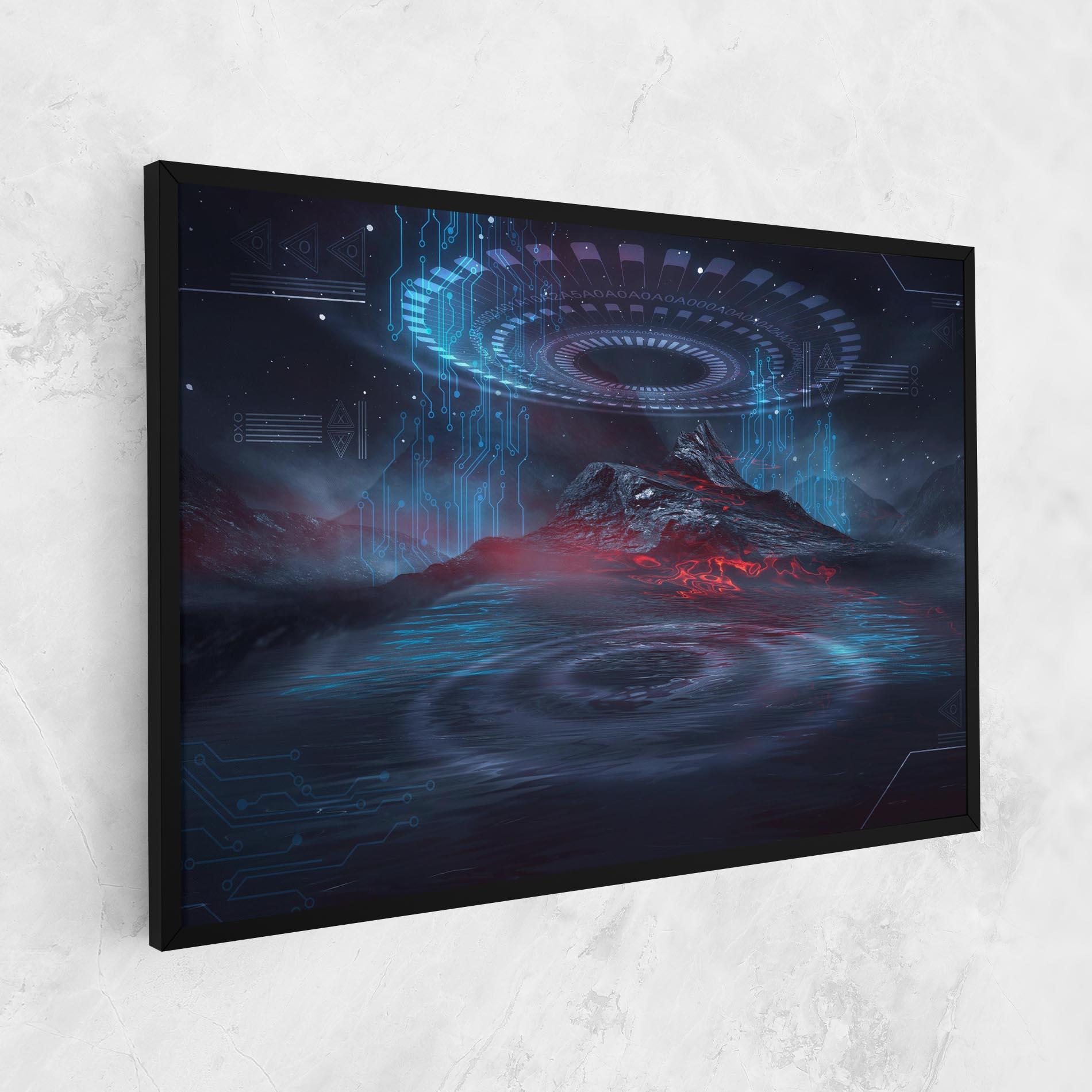 Tablou Canvas Neon Space Galaxy mockup 1
