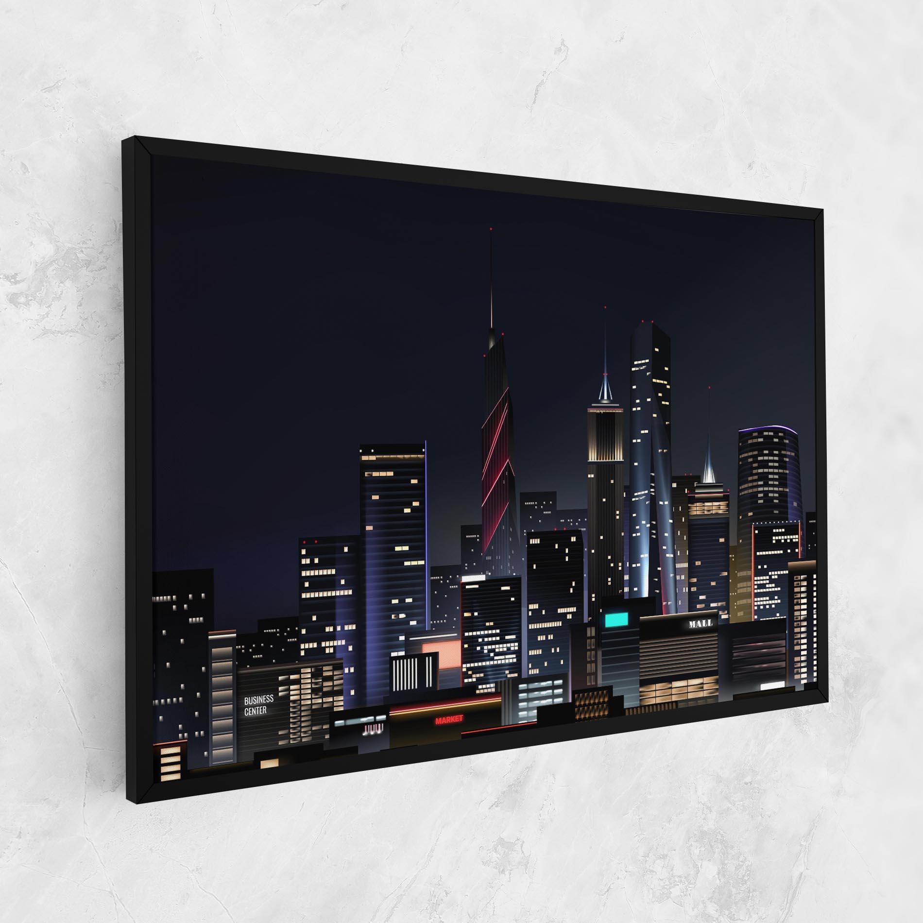Tablou Canvas Night City mockup 1