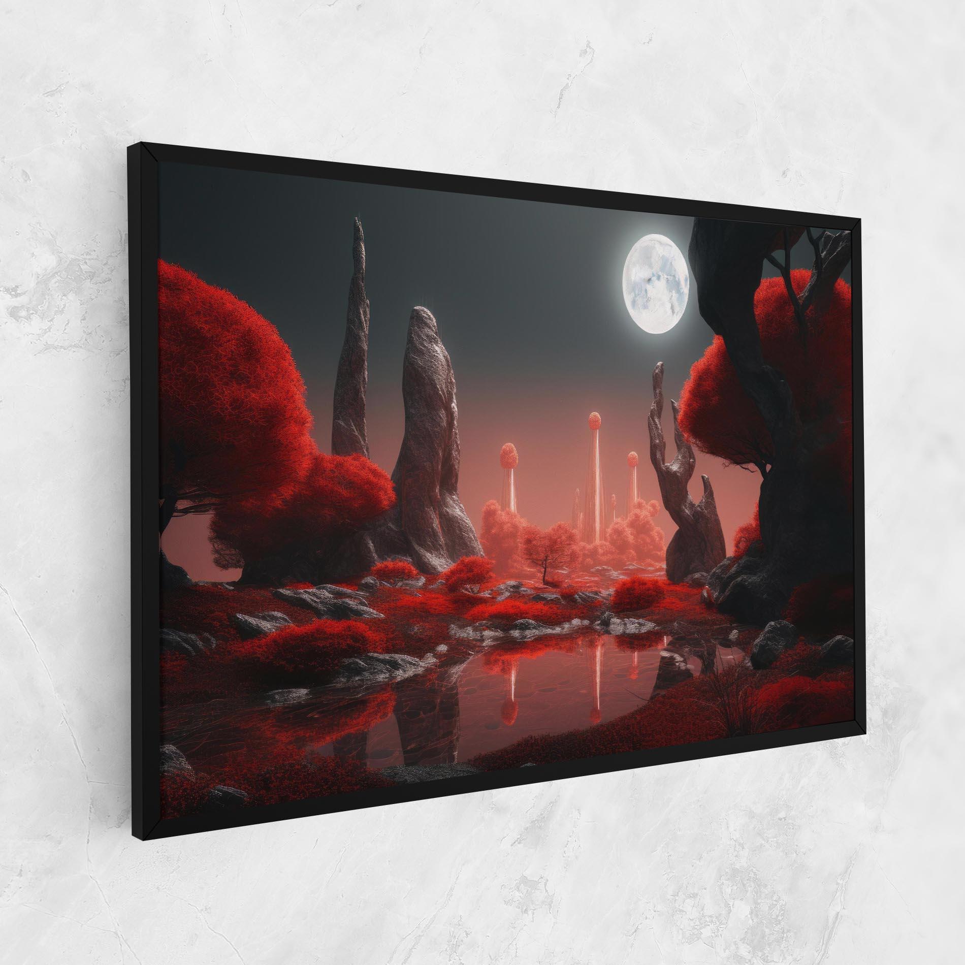 Tablou Canvas Red Alien Trees mockup 1