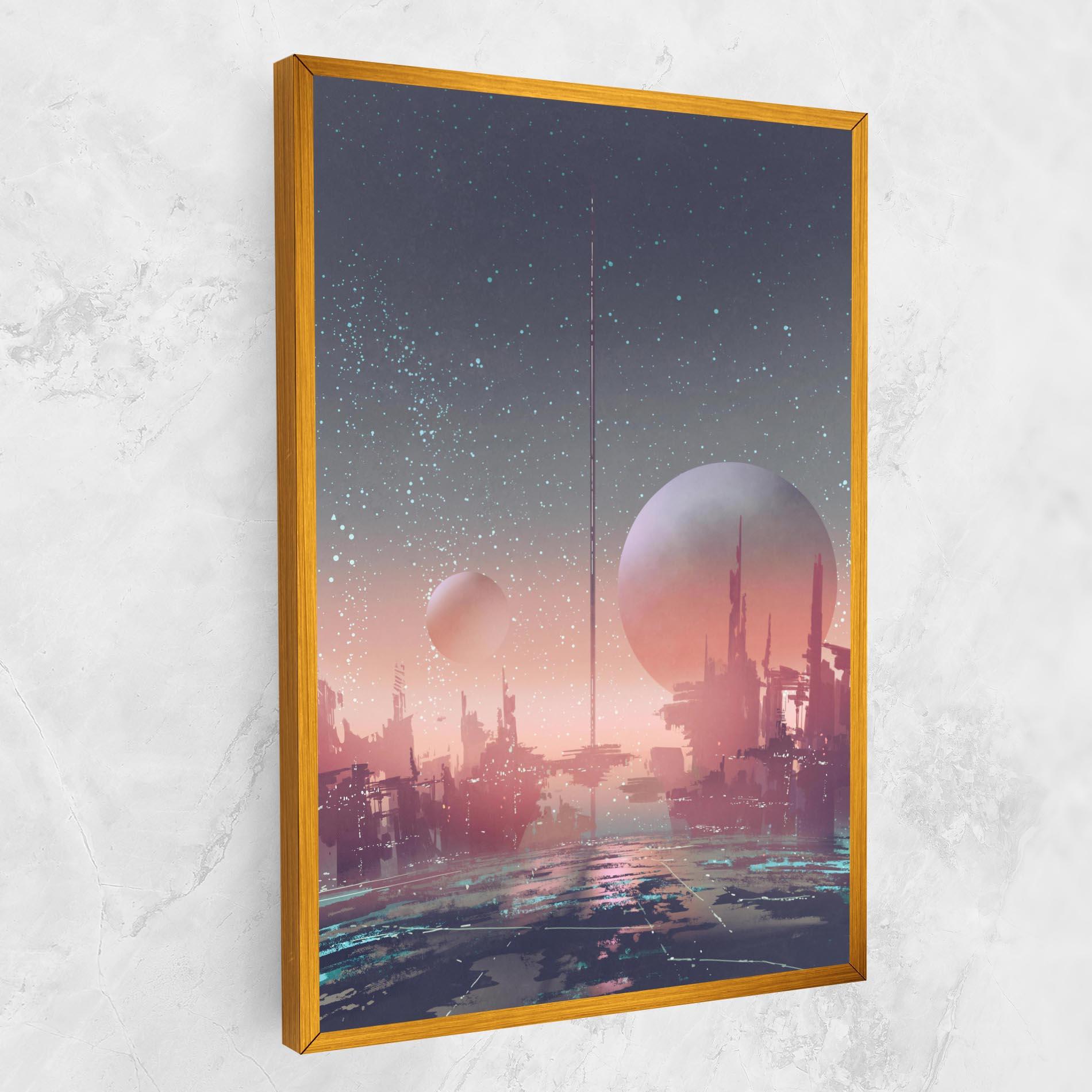 Tablou Canvas Futuristic Alien Buildings mockup 1