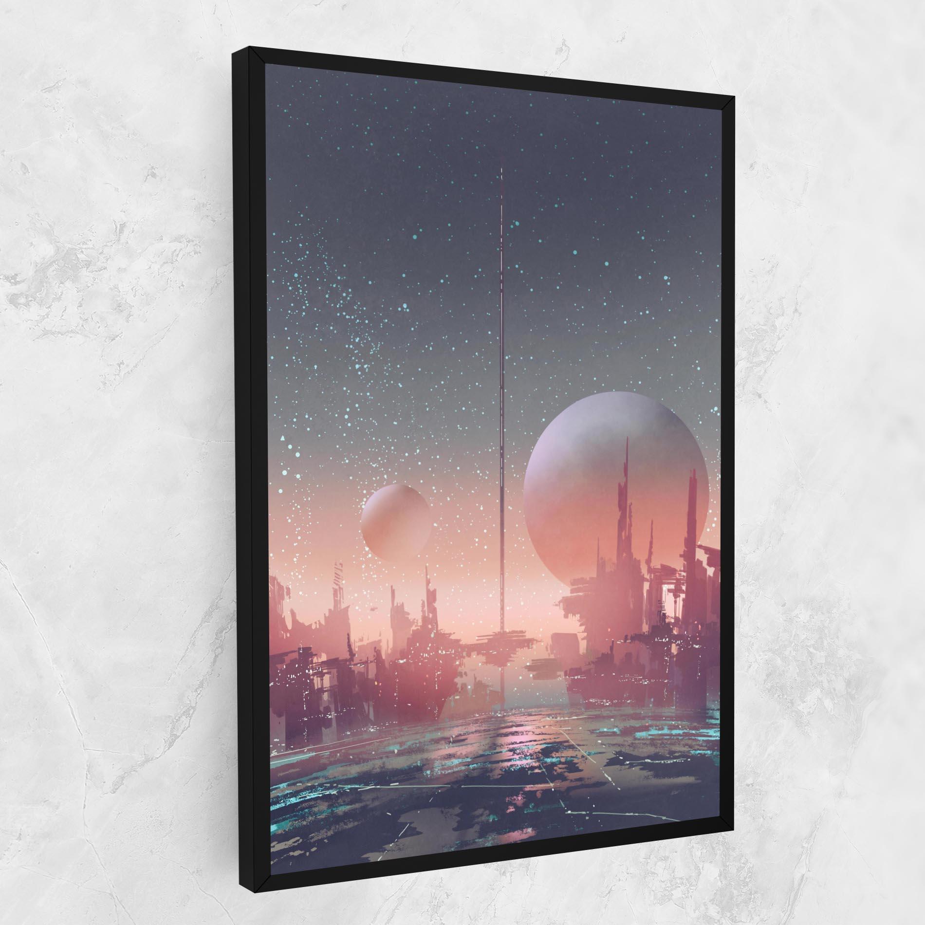 Tablou Canvas Futuristic Alien Buildings mockup 1