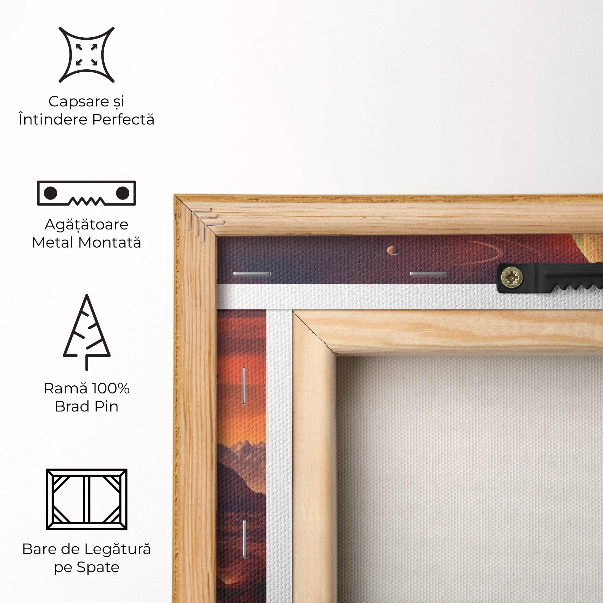 Tablou Canvas Fiery Orange Sunset mockup 5