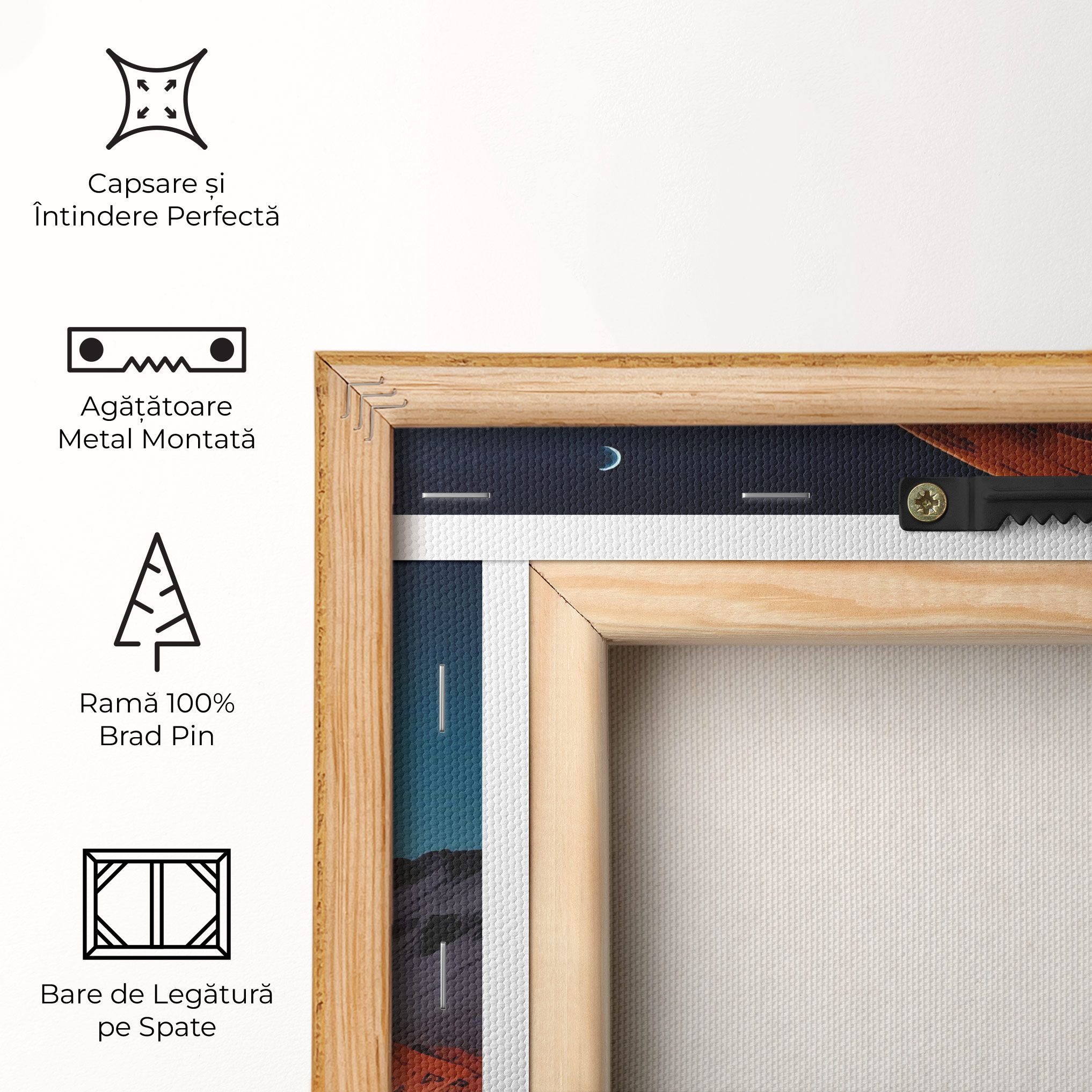 Grey Orange Moon Art mockup 5