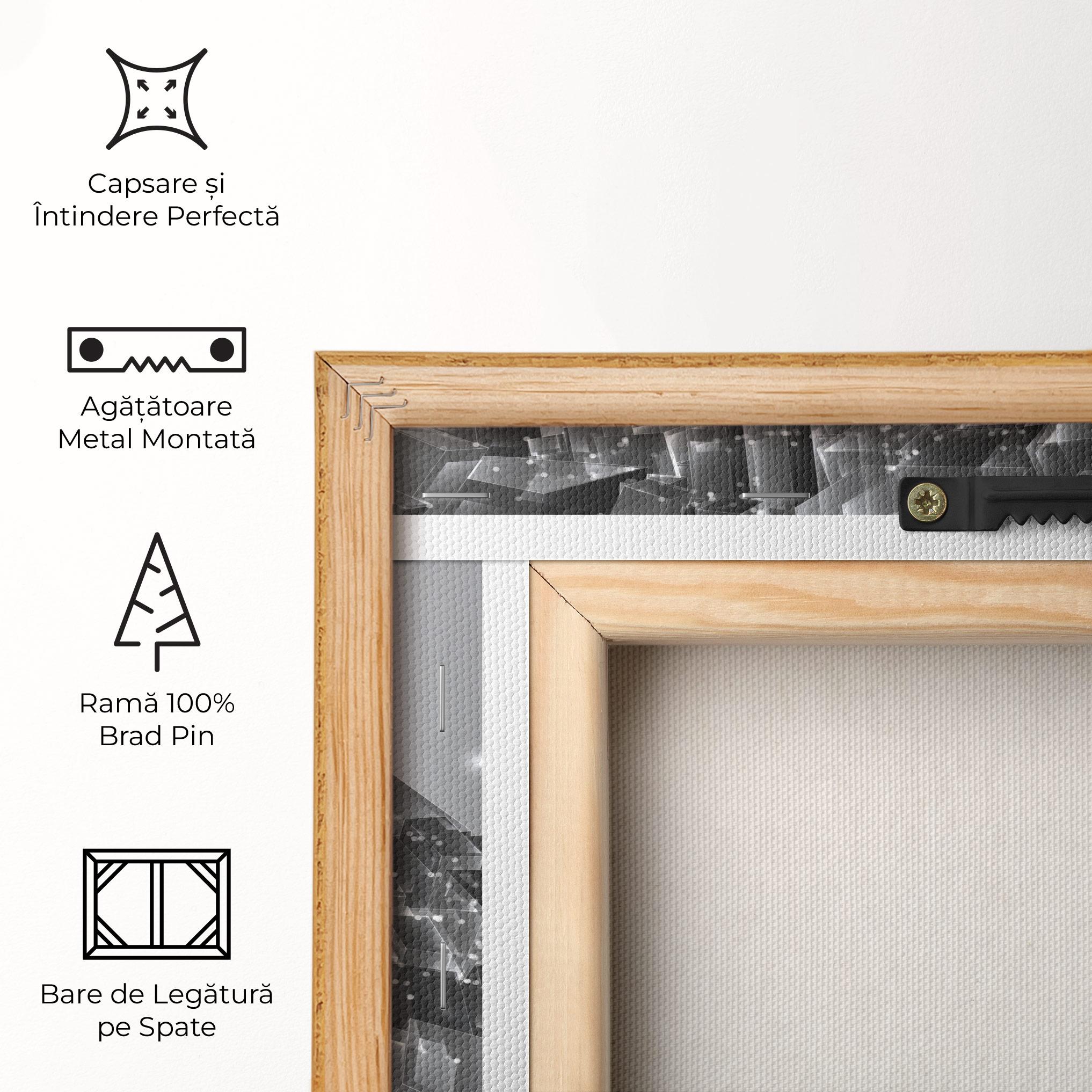 Tablou Canvas Grey Shape View mockup 5