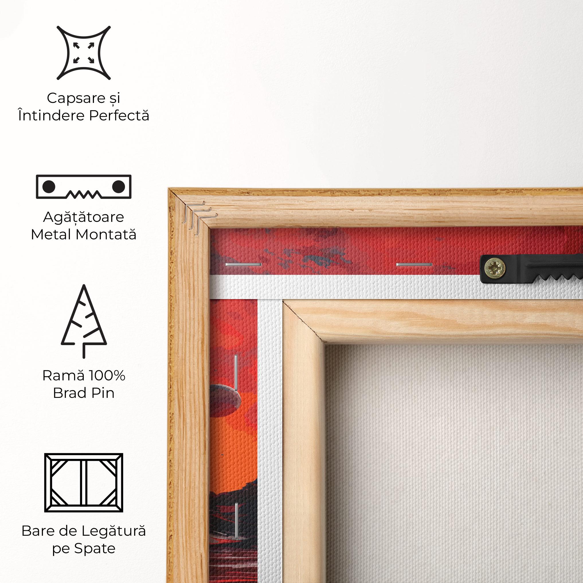 Tablou Canvas Red Moon World mockup 5