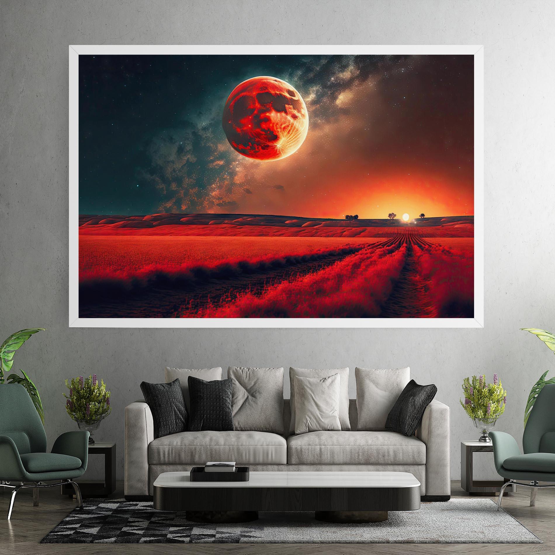 Tablou Canvas Huge Red Moon mockup 7
