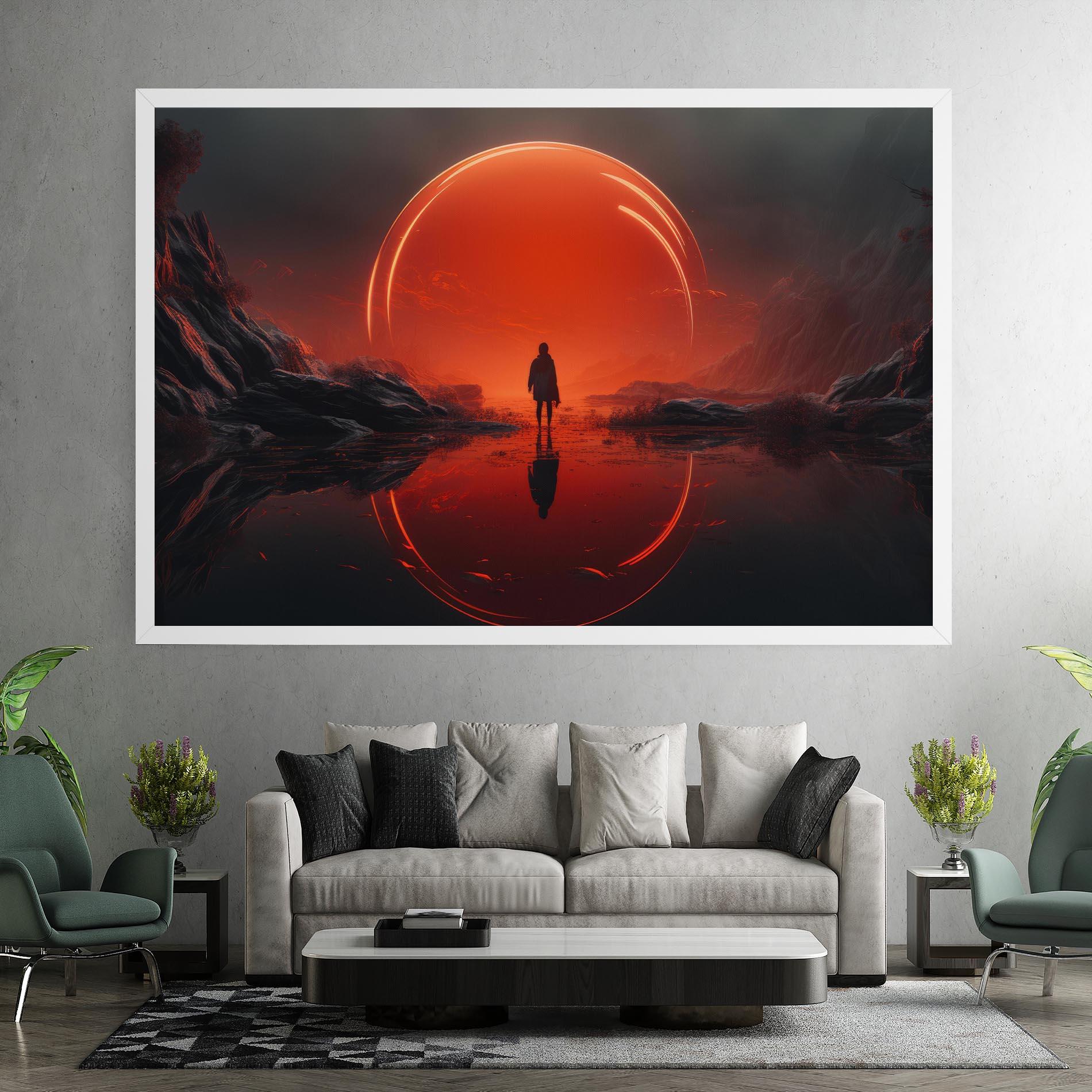 Tablou Canvas Man Orange Orb mockup 7