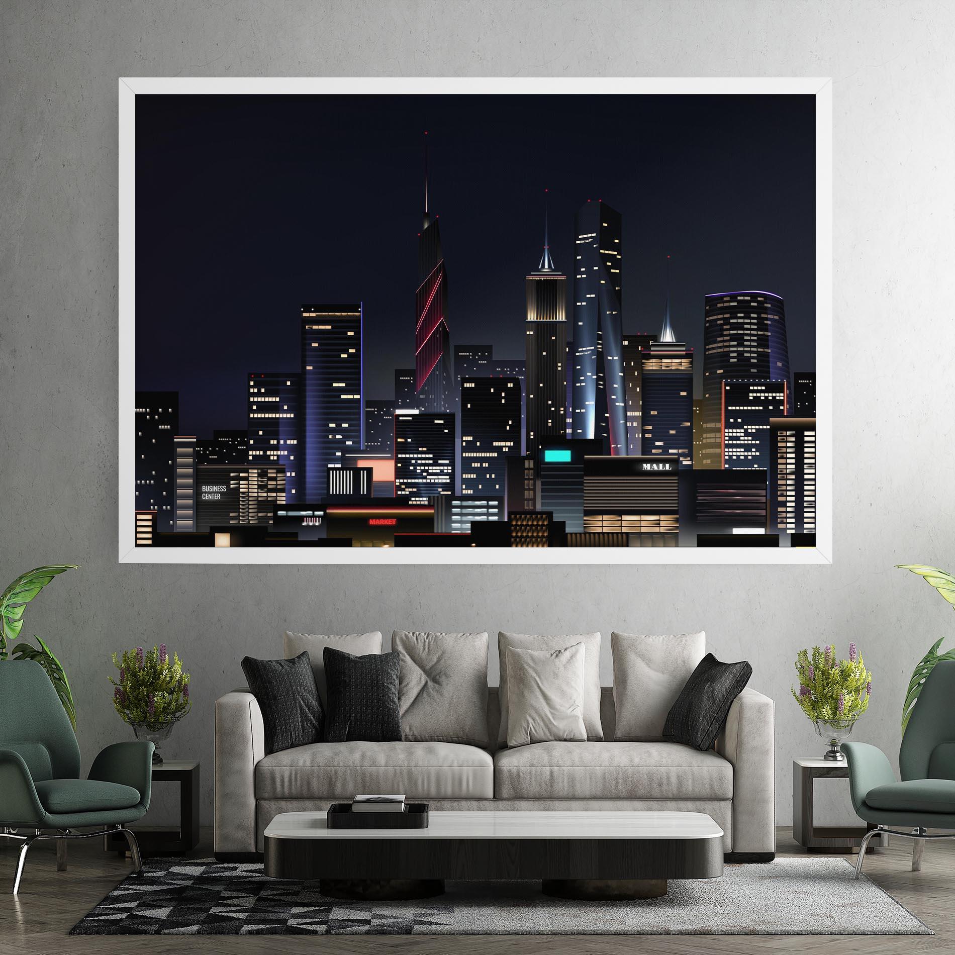 Tablou Canvas Night City mockup 7