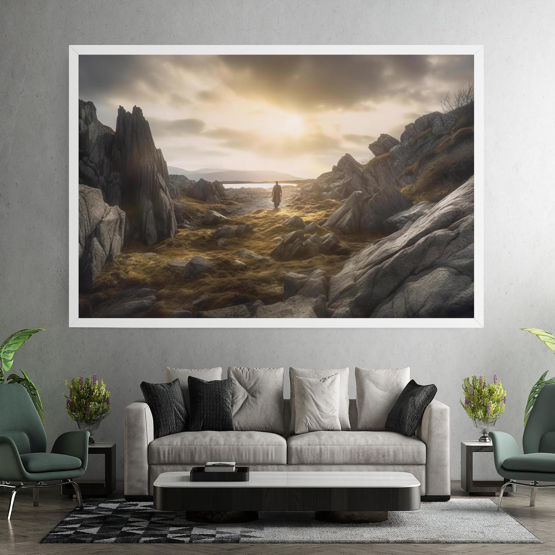 Tablou Canvas Rocky Area Man mockup 7