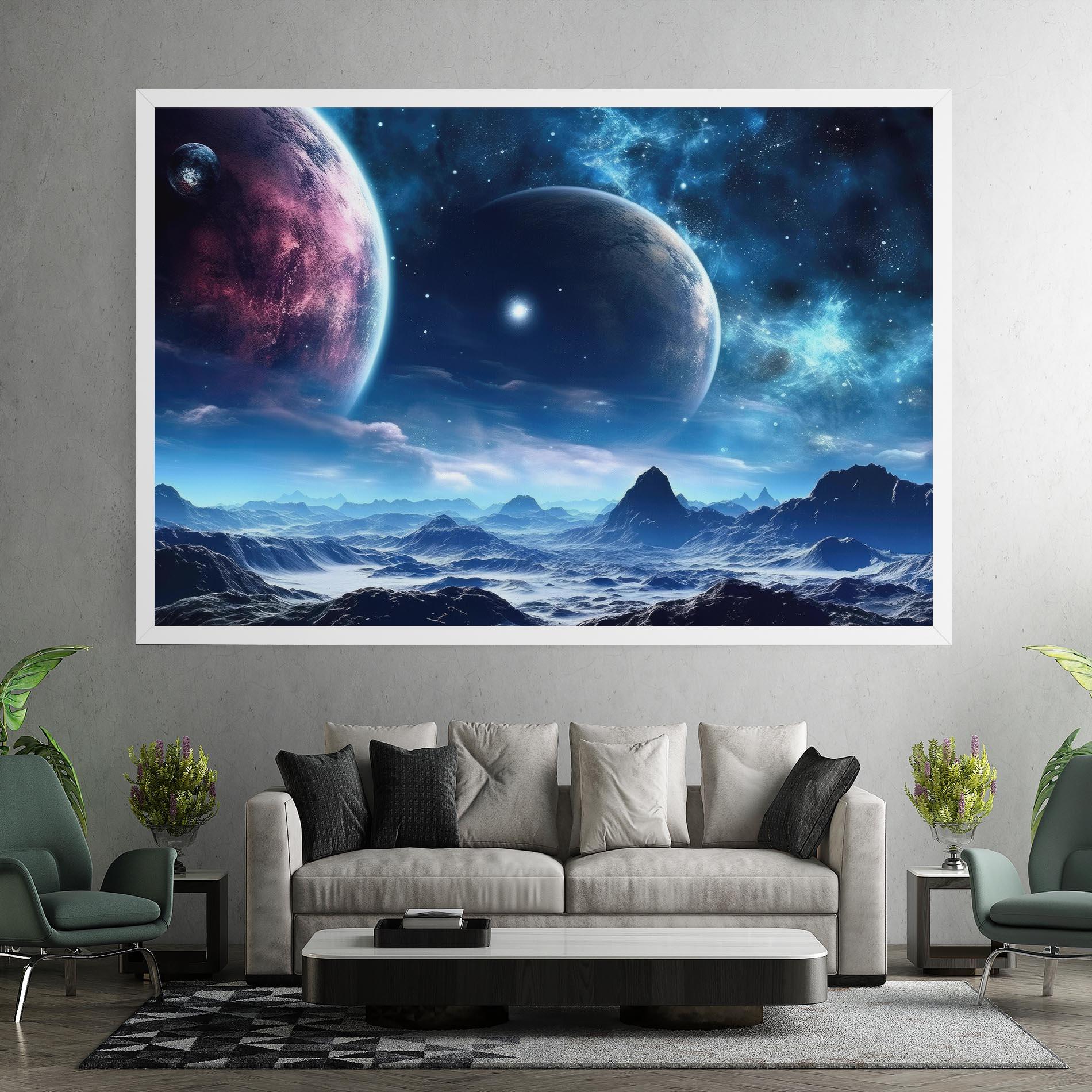 Tablou Canvas Space Planets And Stars mockup 7