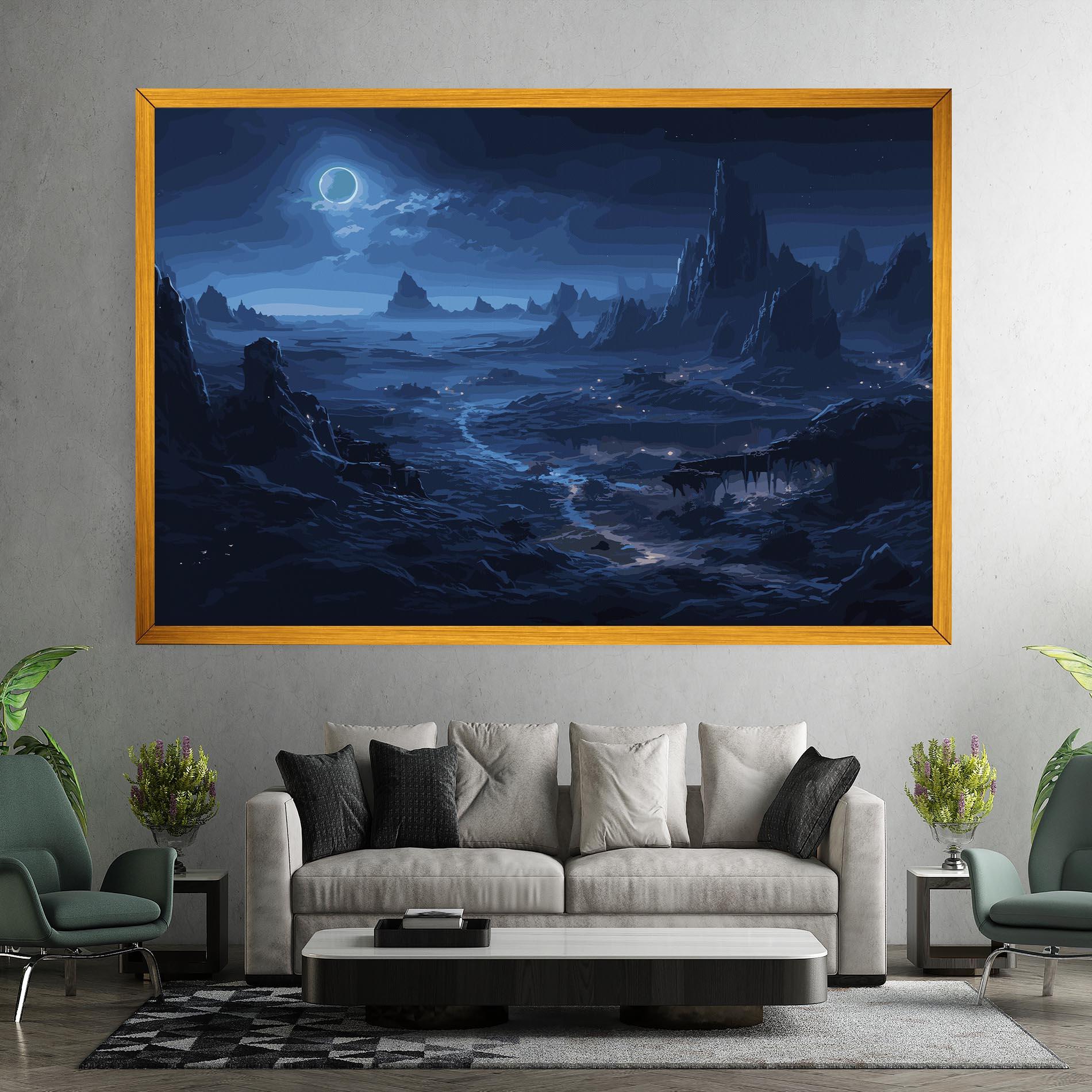 Tablou Canvas Blue Art World mockup 7