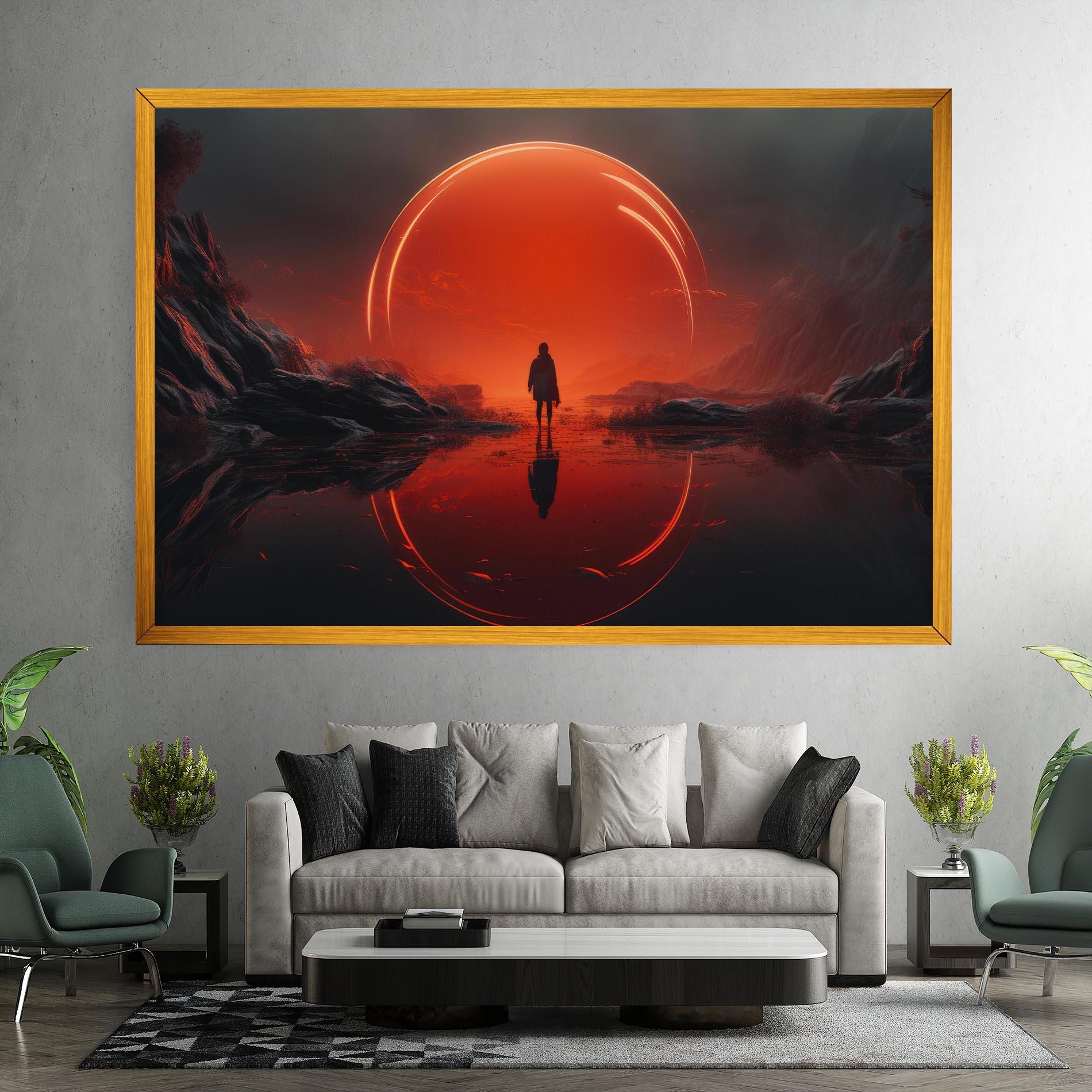 Tablou Canvas Man Orange Orb mockup 7