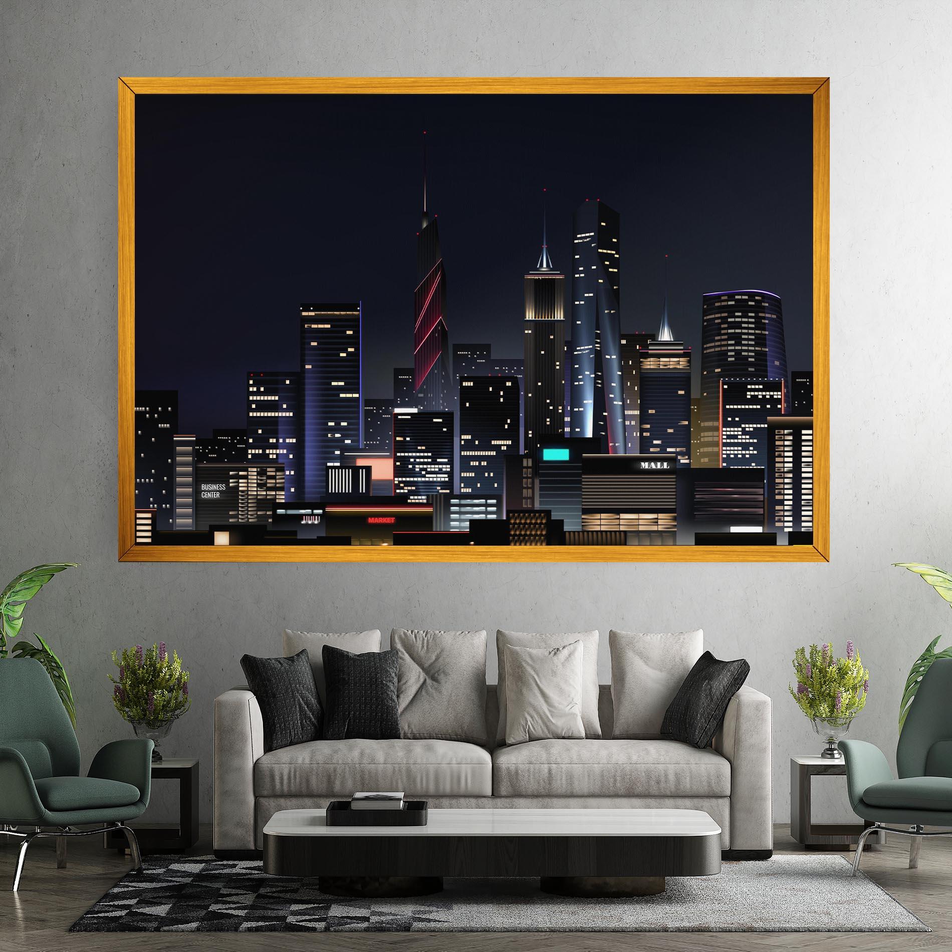 Tablou Canvas Night City mockup 7