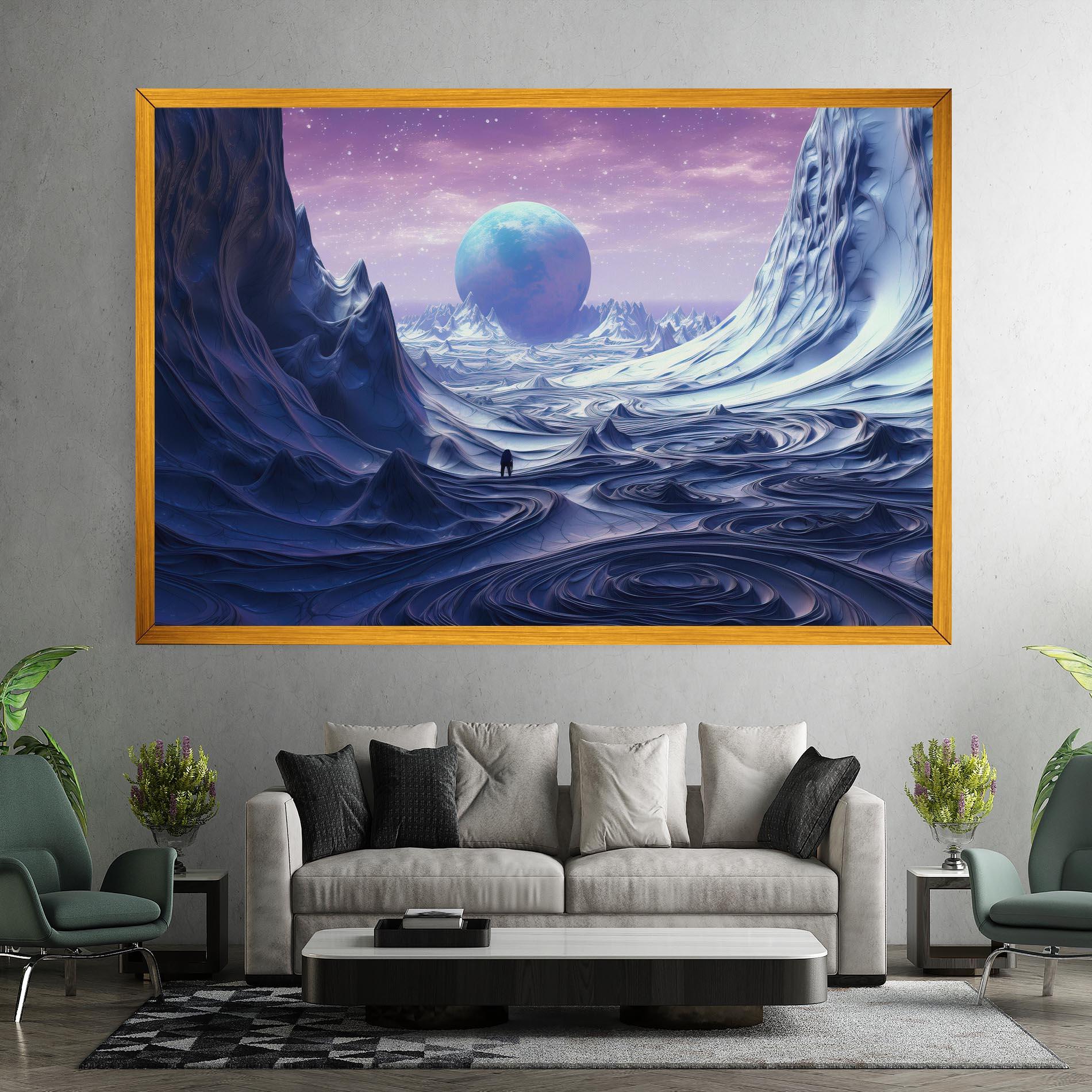 Tablou Canvas Snowy Landscape Art mockup 7