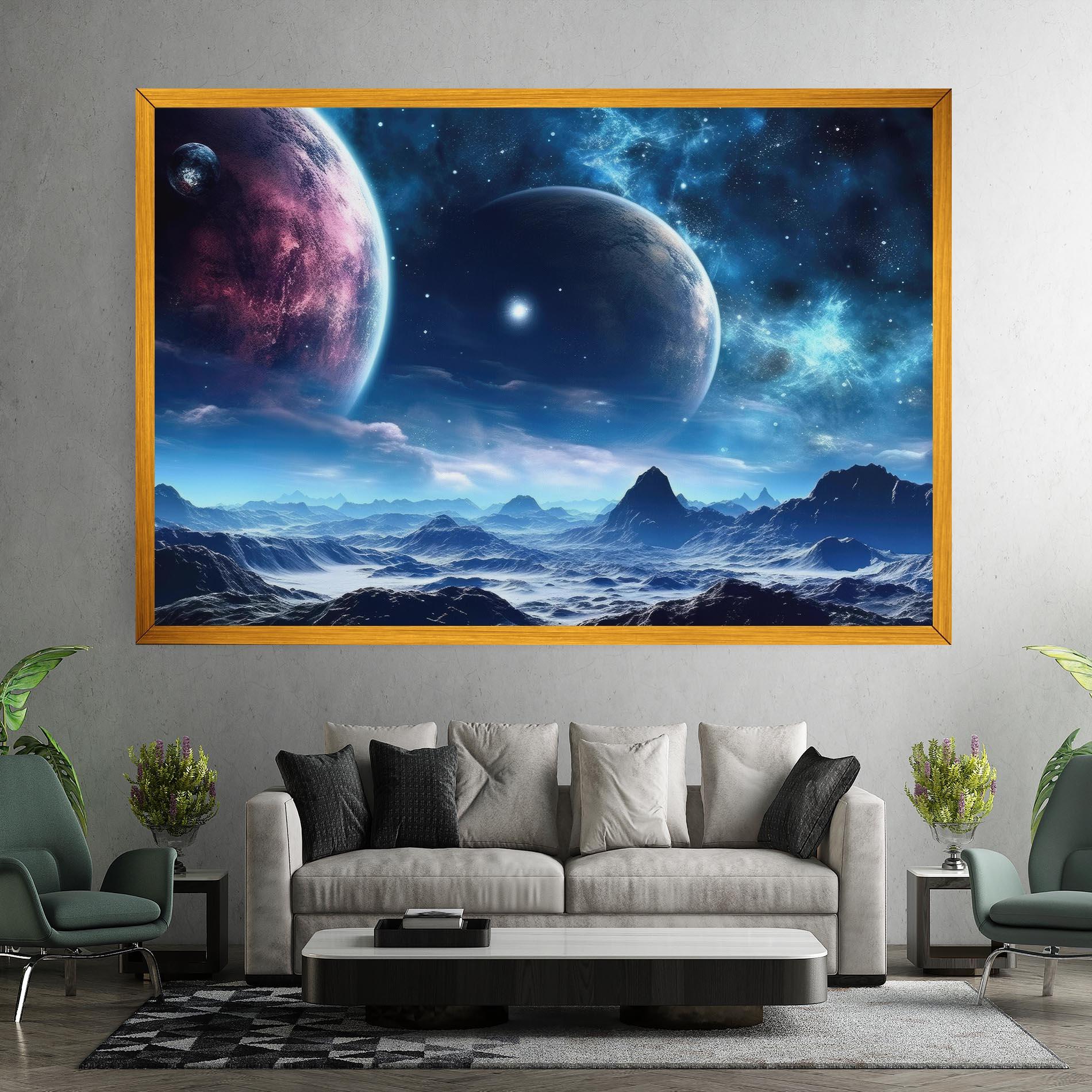 Tablou Canvas Space Planets And Stars mockup 7
