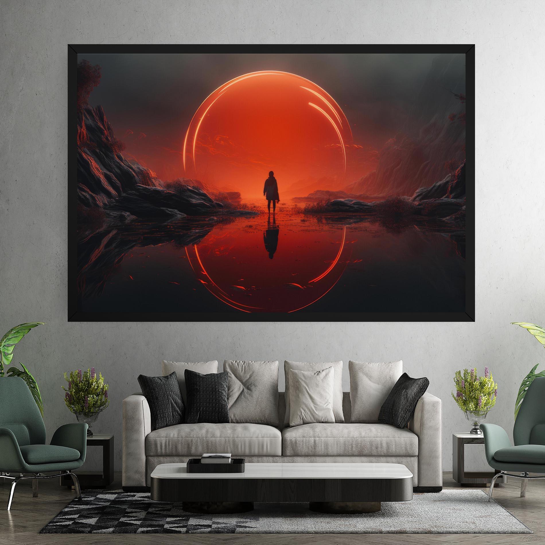 Tablou Canvas Man Orange Orb mockup 7