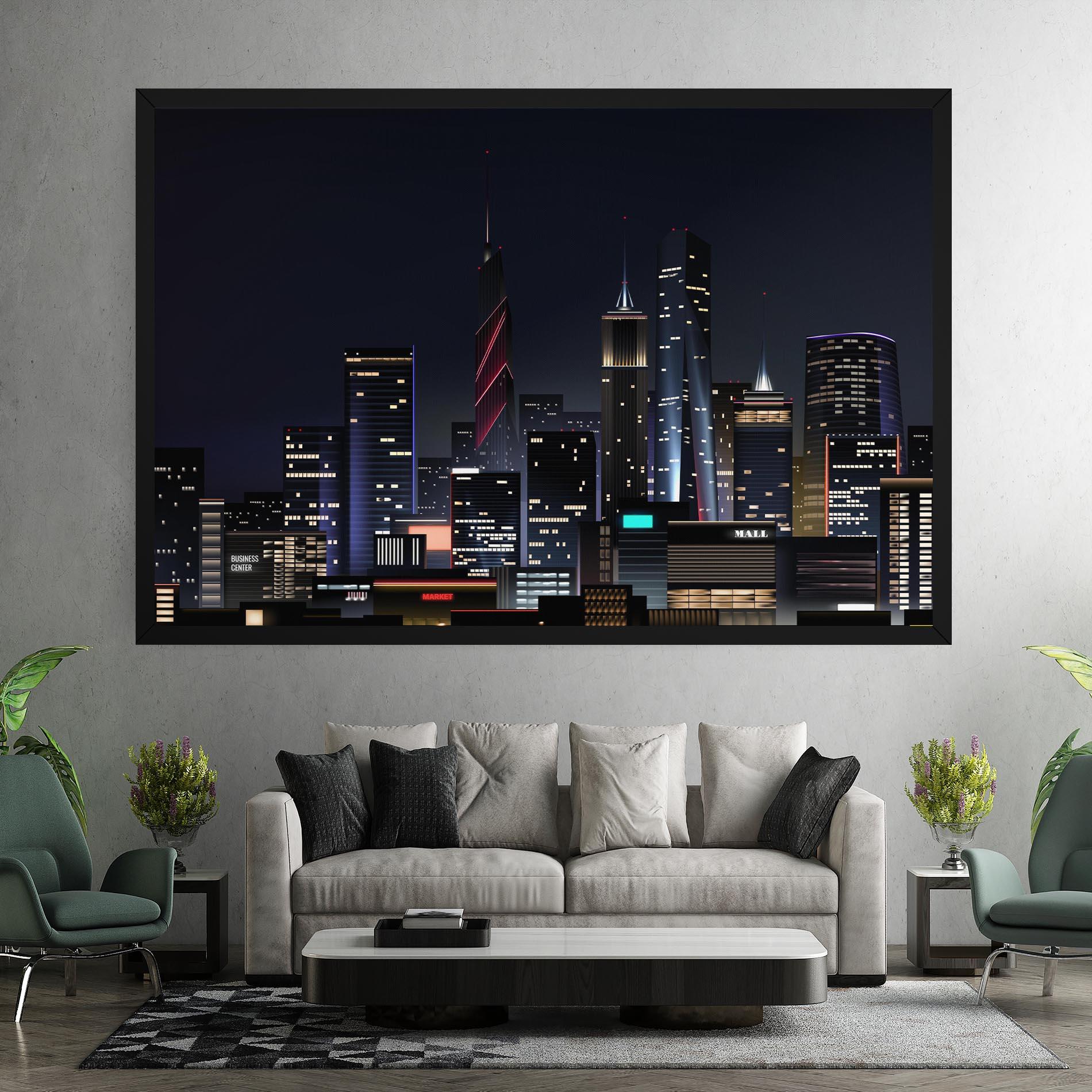 Tablou Canvas Night City mockup 7