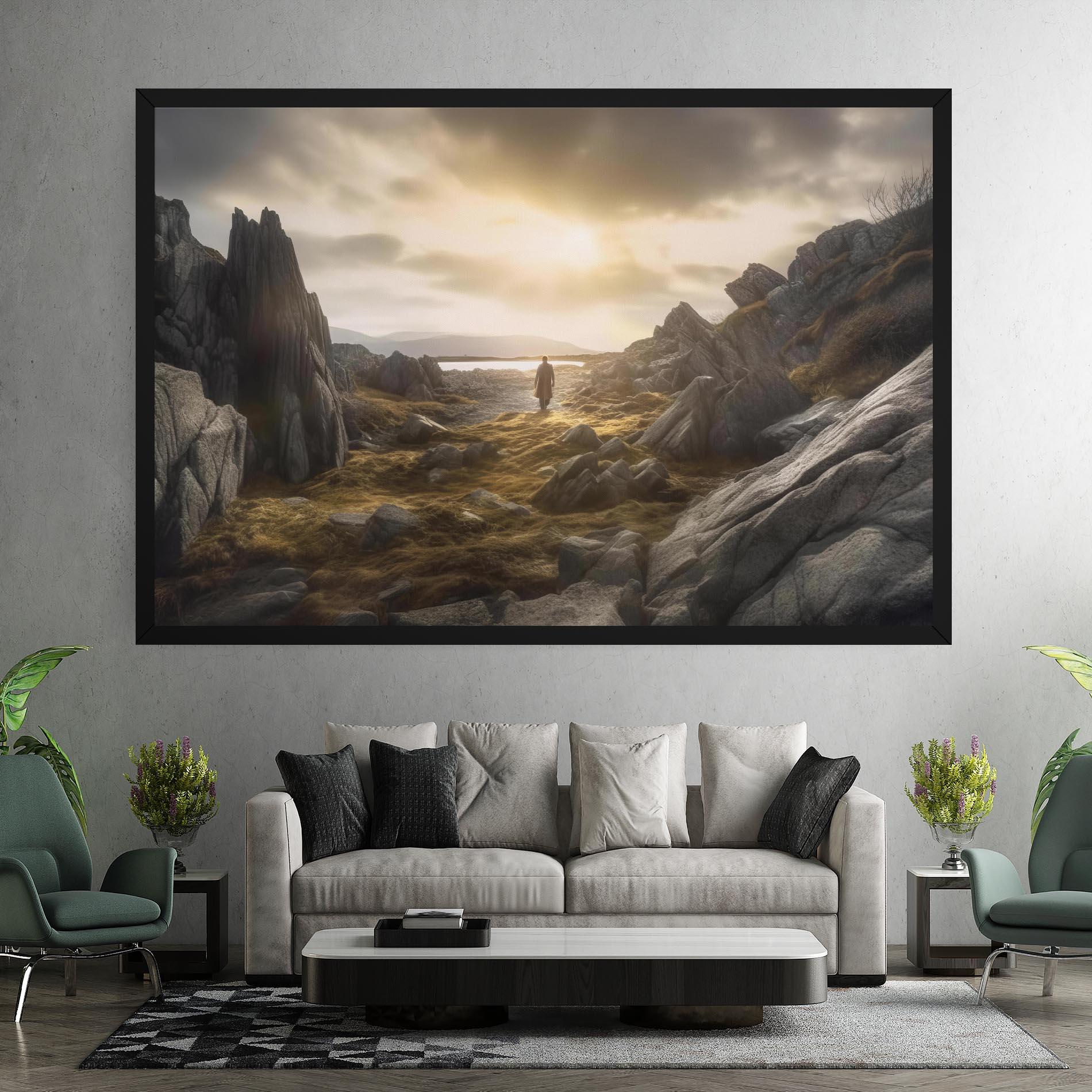 Tablou Canvas Rocky Area Man mockup 7