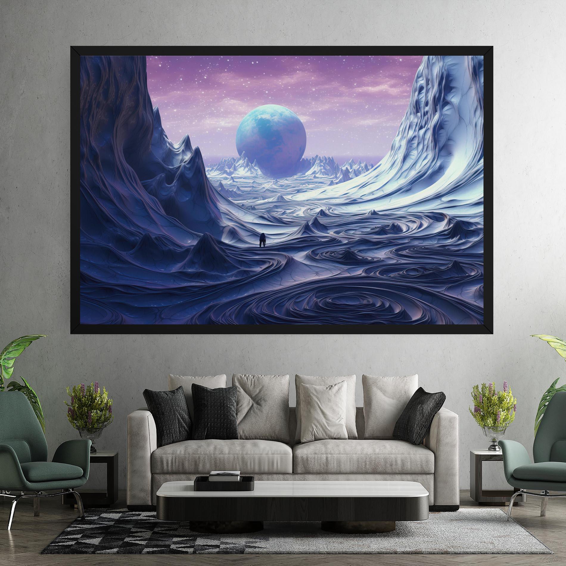 Tablou Canvas Snowy Landscape Art mockup 7