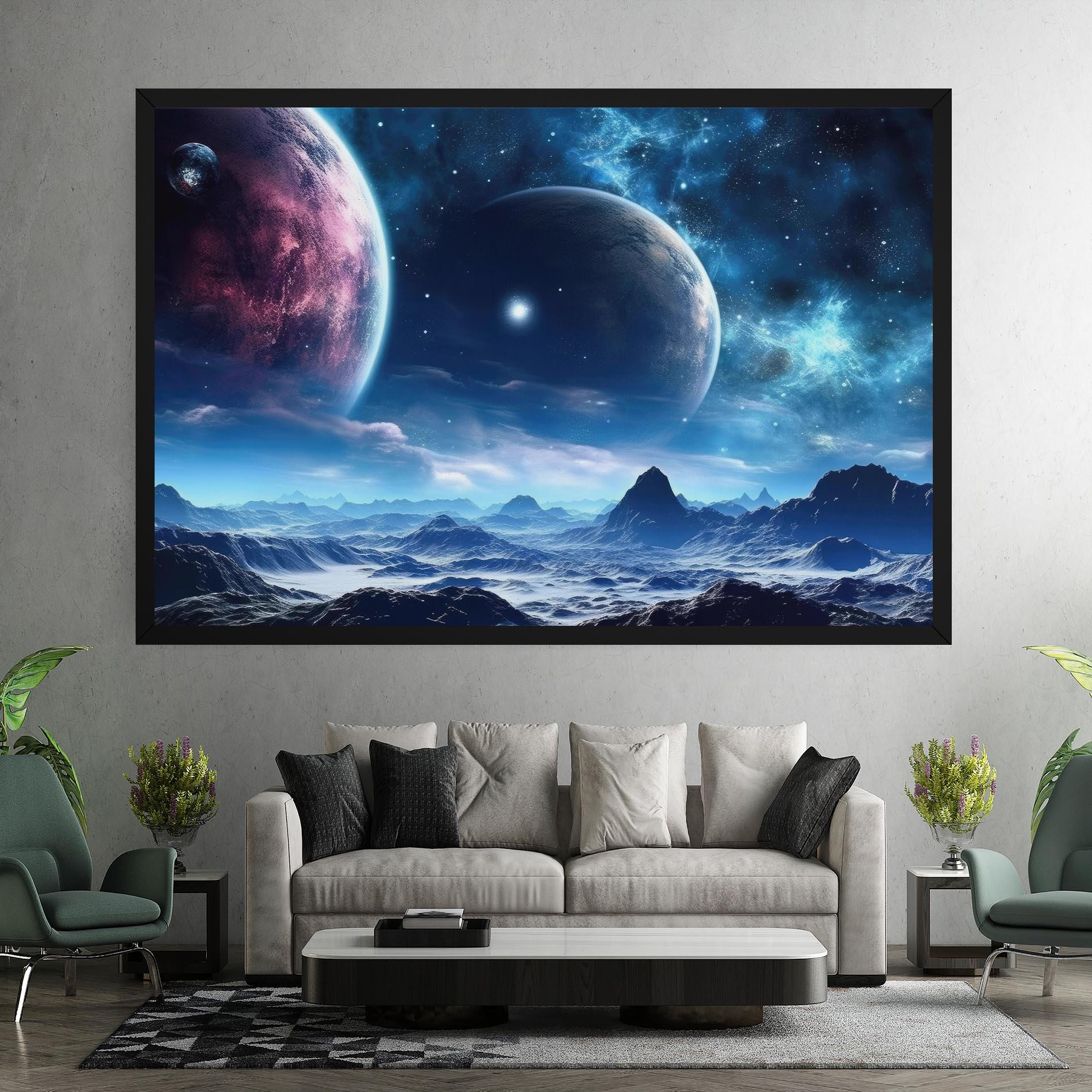 Tablou Canvas Space Planets And Stars mockup 7