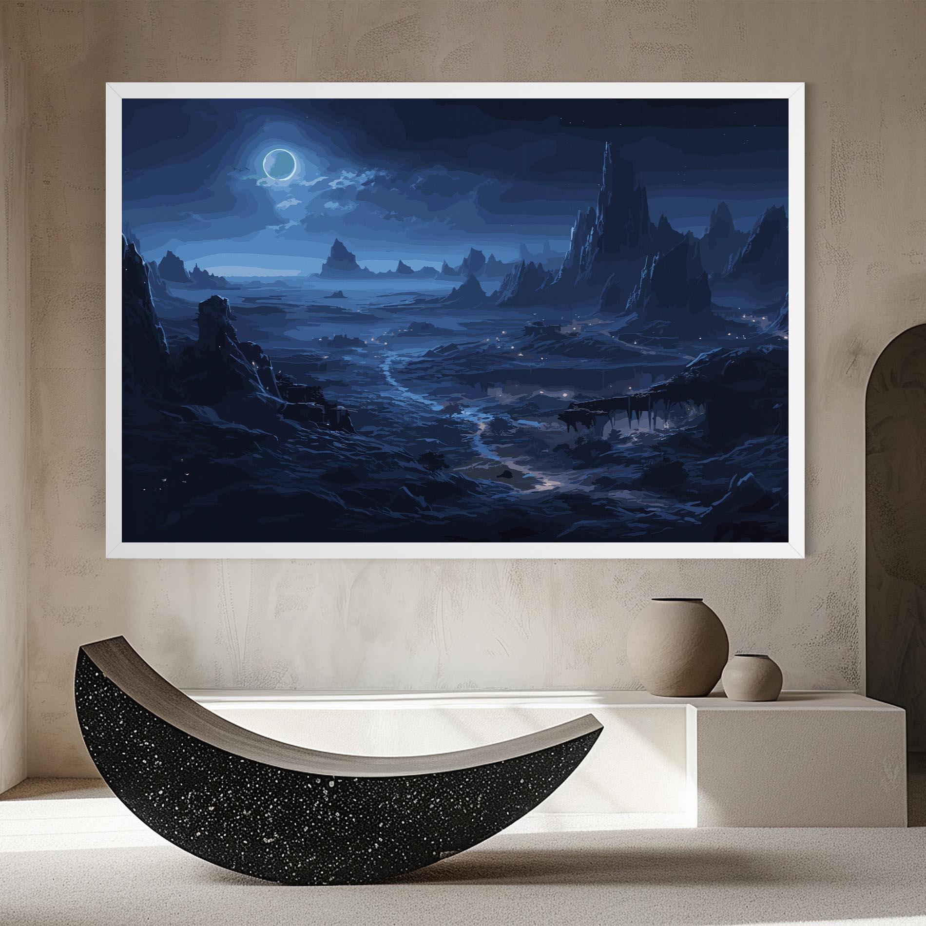 Tablou Canvas Blue Art World mockup 8