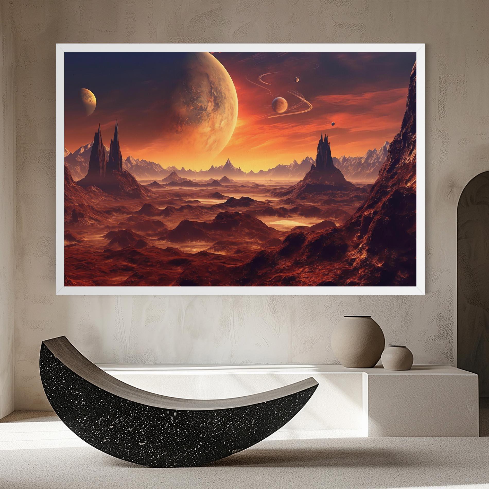 Tablou Canvas Fiery Orange Sunset mockup 8