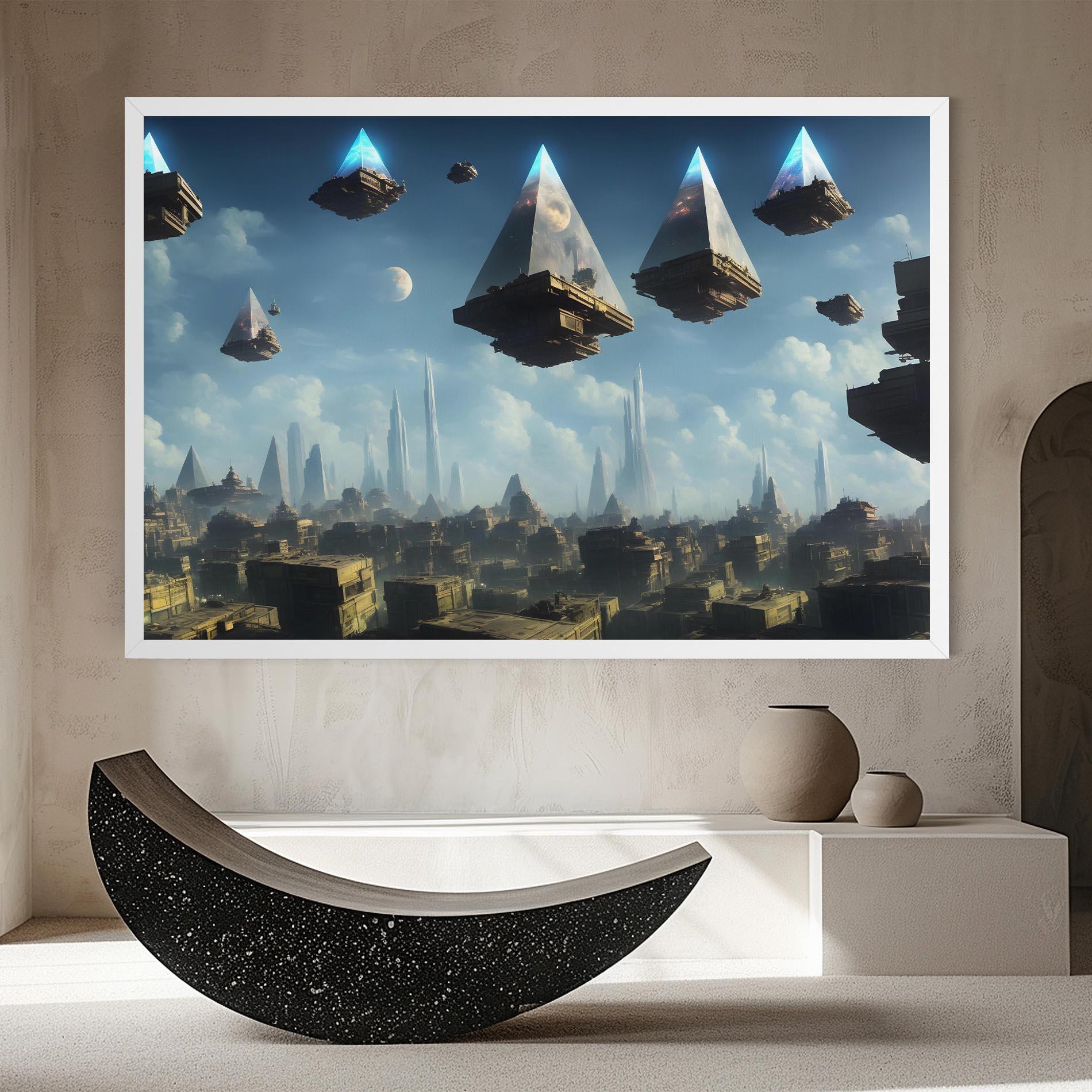 Tablou Canvas Flying Piramids mockup 8