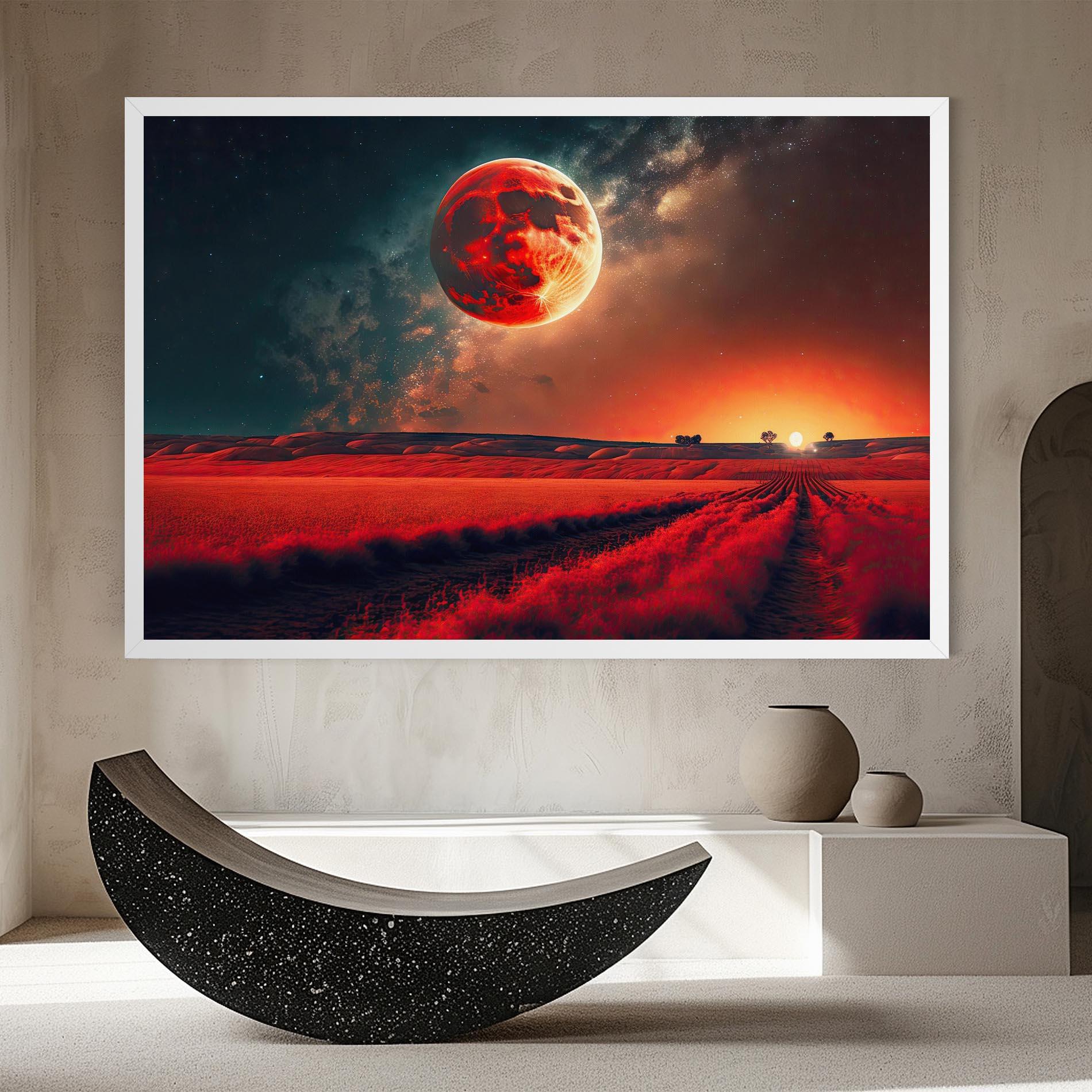 Tablou Canvas Huge Red Moon mockup 8