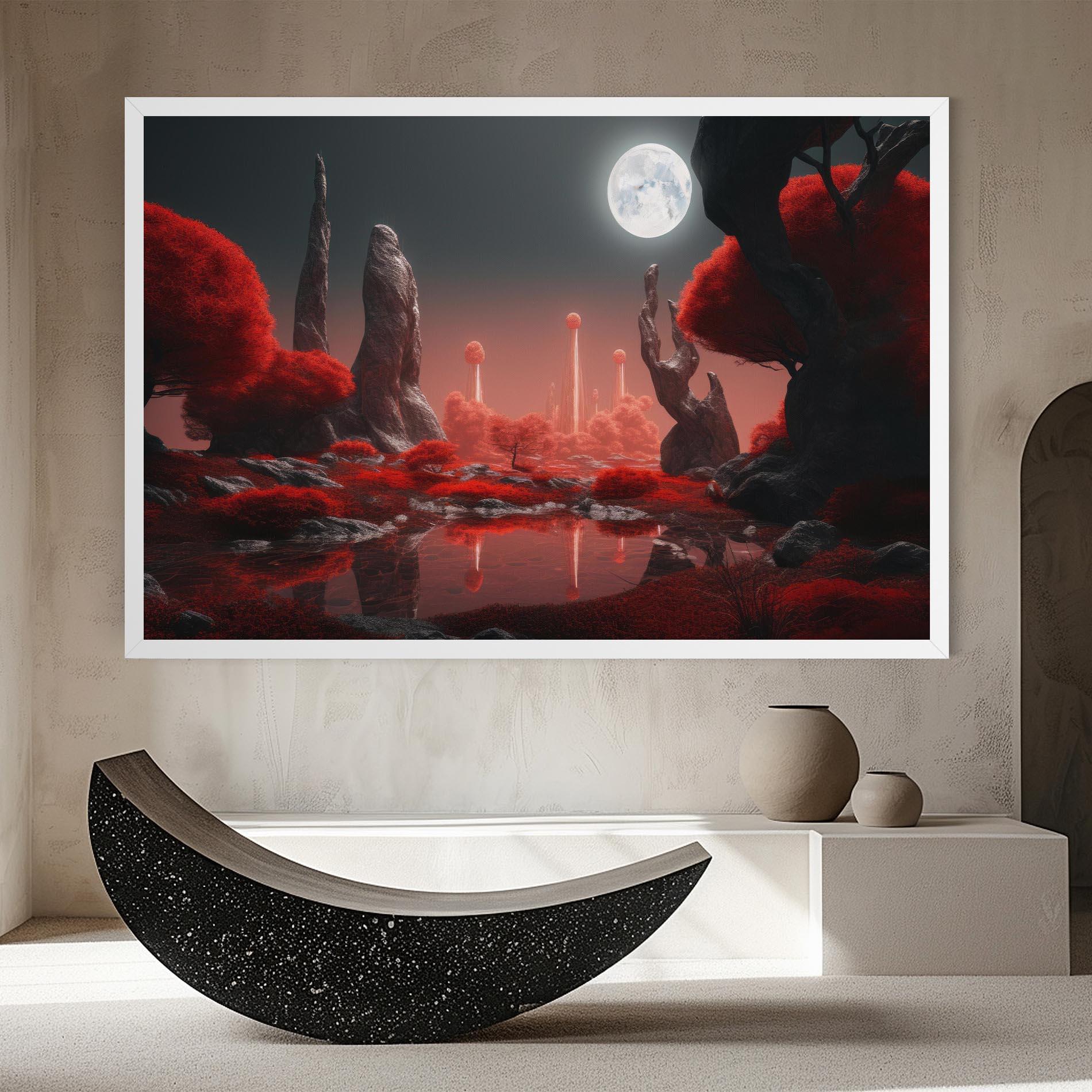 Tablou Canvas Red Alien Trees mockup 8