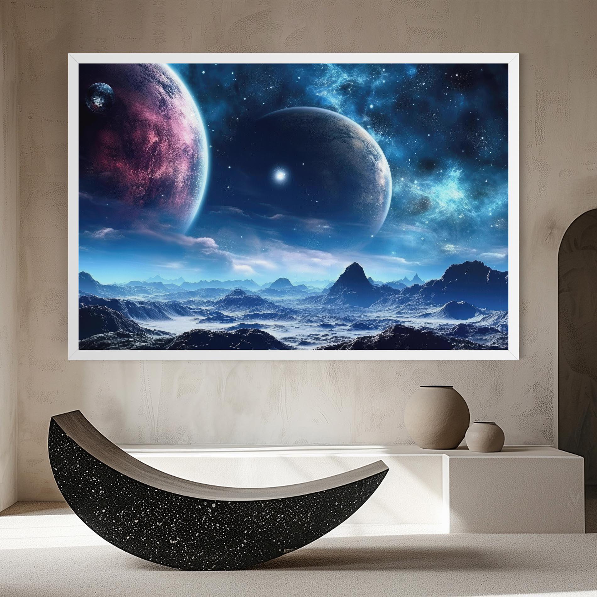 Tablou Canvas Space Planets And Stars mockup 8