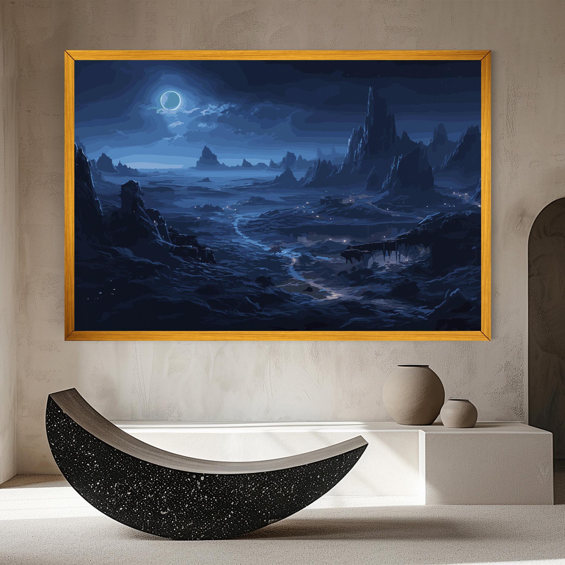 Tablou Canvas Blue Art World mockup 8