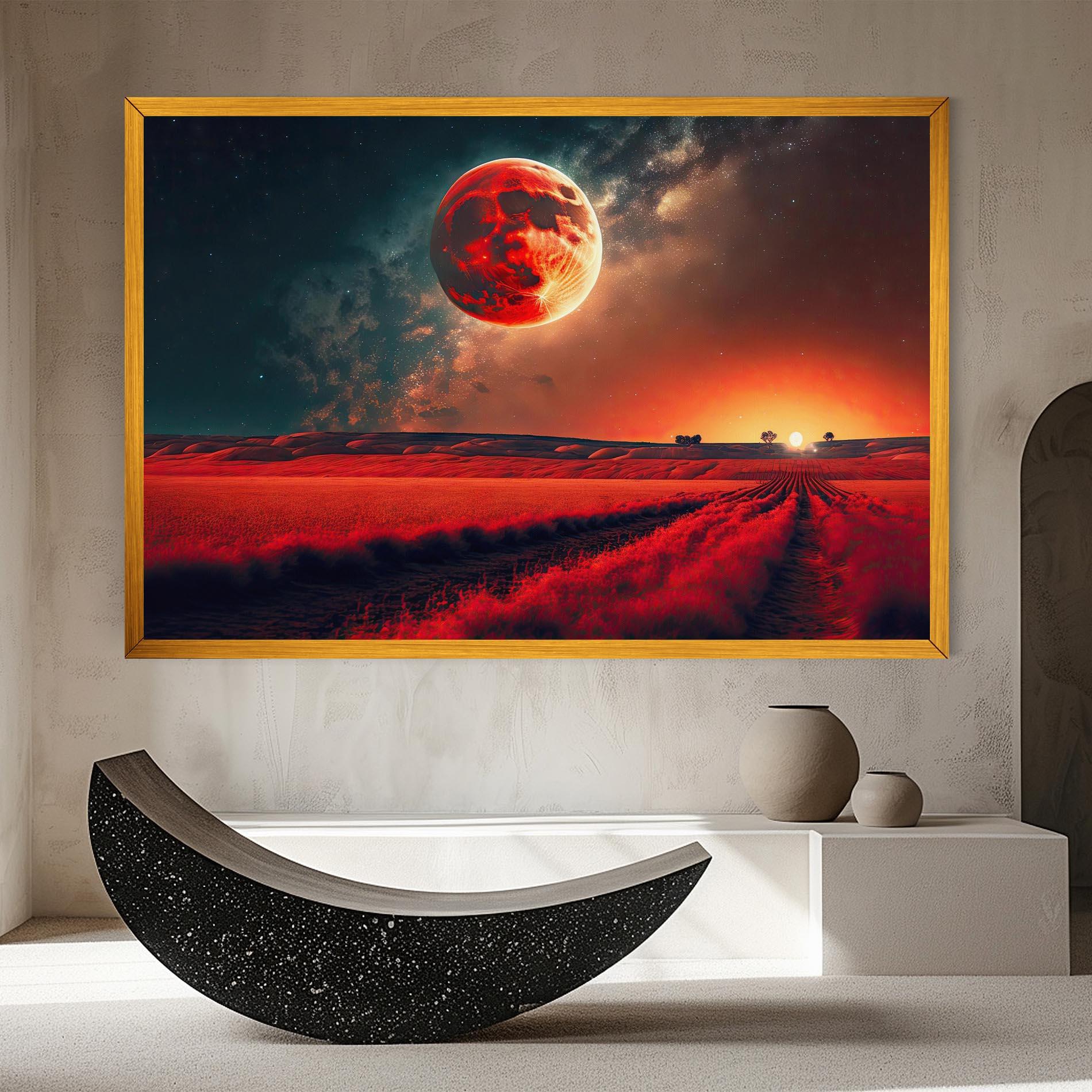 Tablou Canvas Huge Red Moon mockup 8