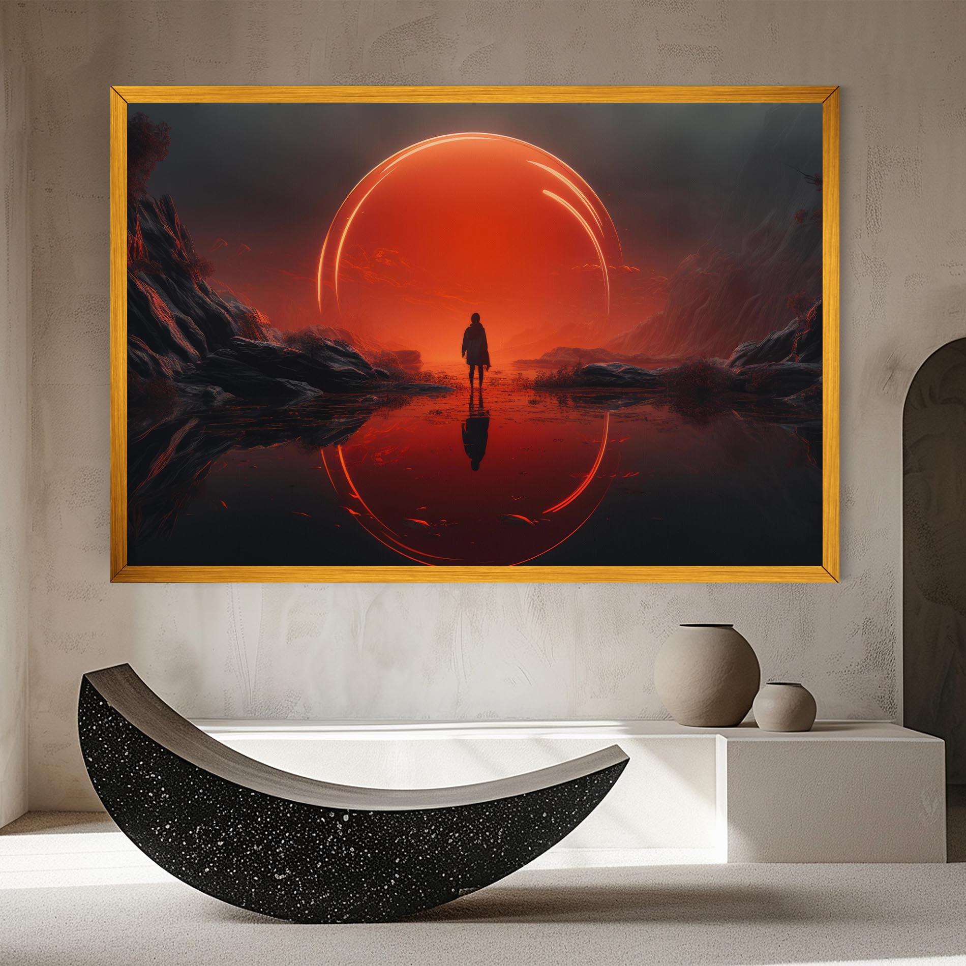 Tablou Canvas Man Orange Orb mockup 8