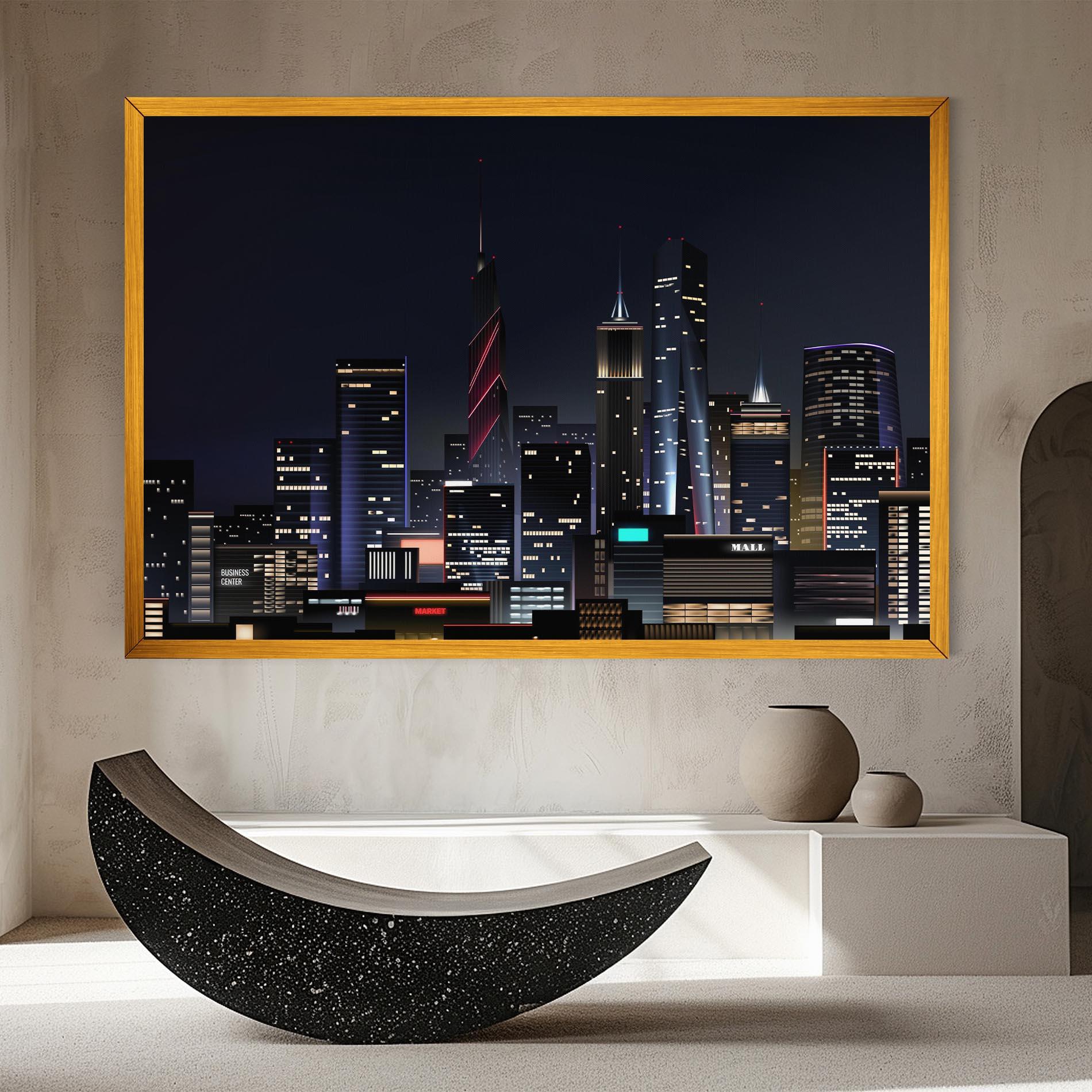 Tablou Canvas Night City mockup 8