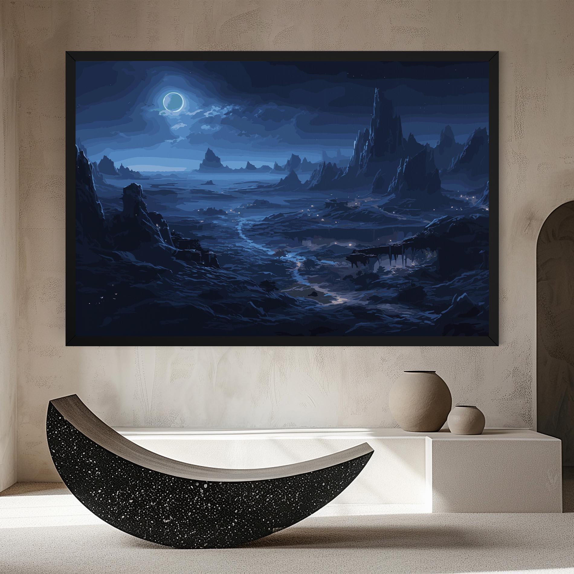 Tablou Canvas Blue Art World mockup 8