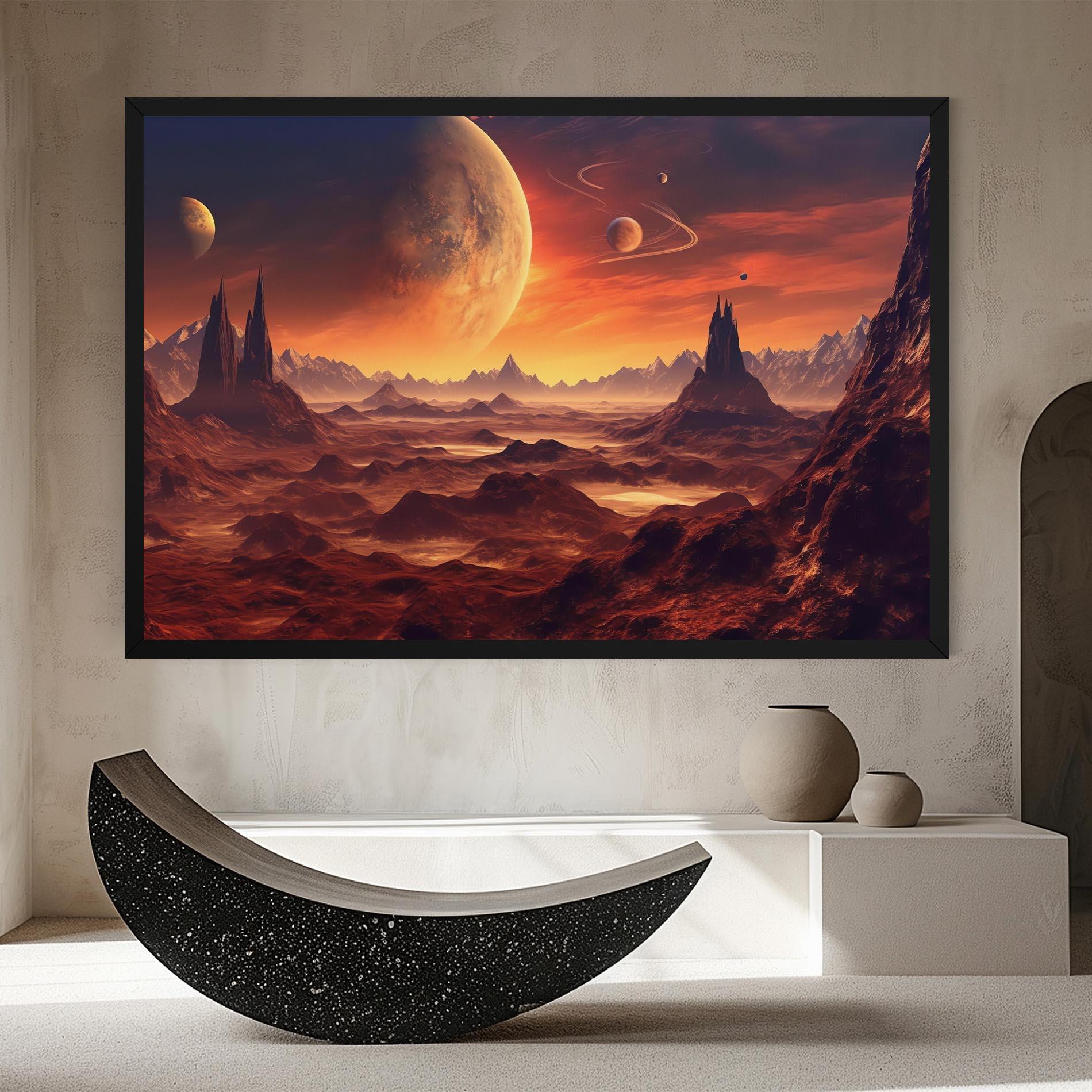 Tablou Canvas Fiery Orange Sunset mockup 8