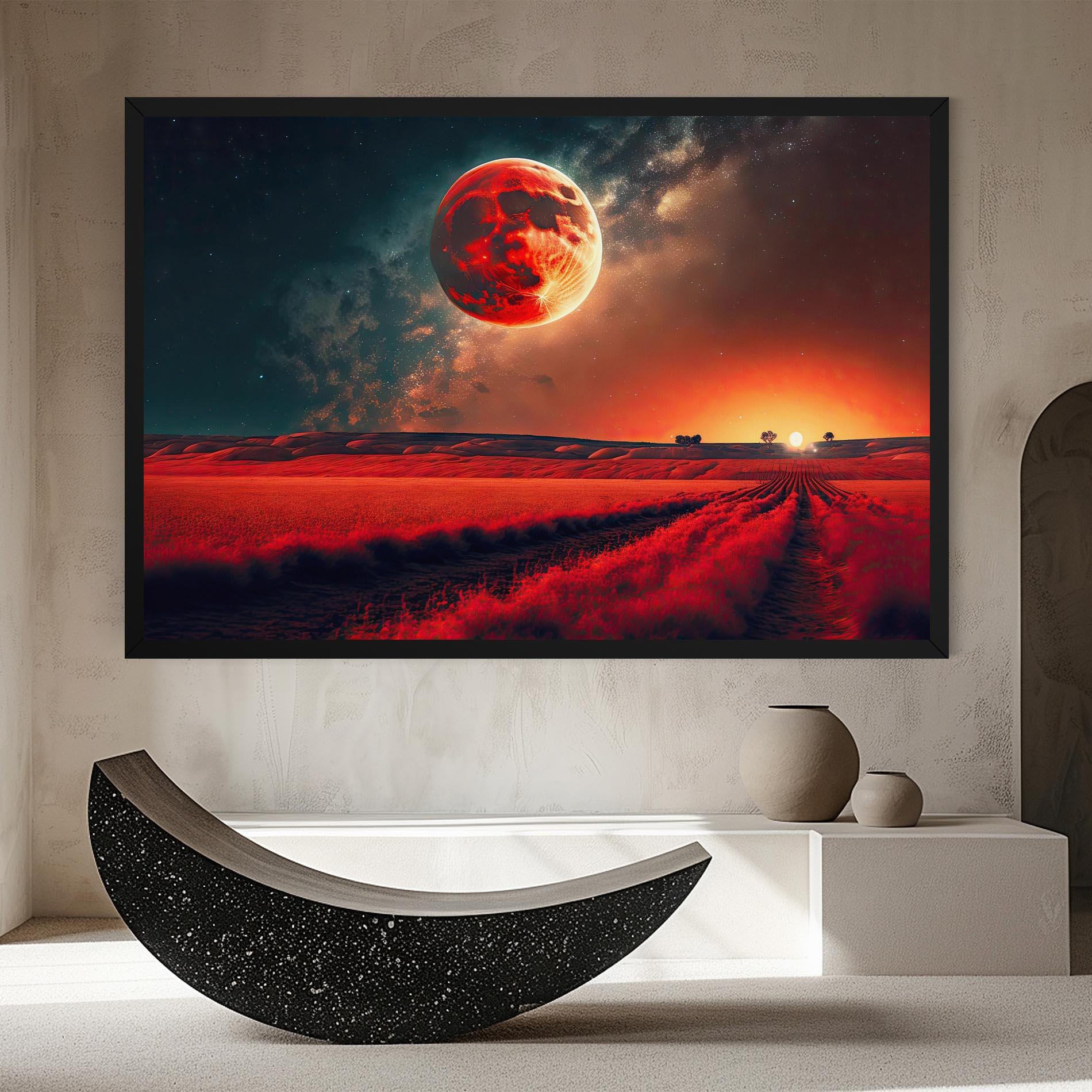 Tablou Canvas Huge Red Moon mockup 8