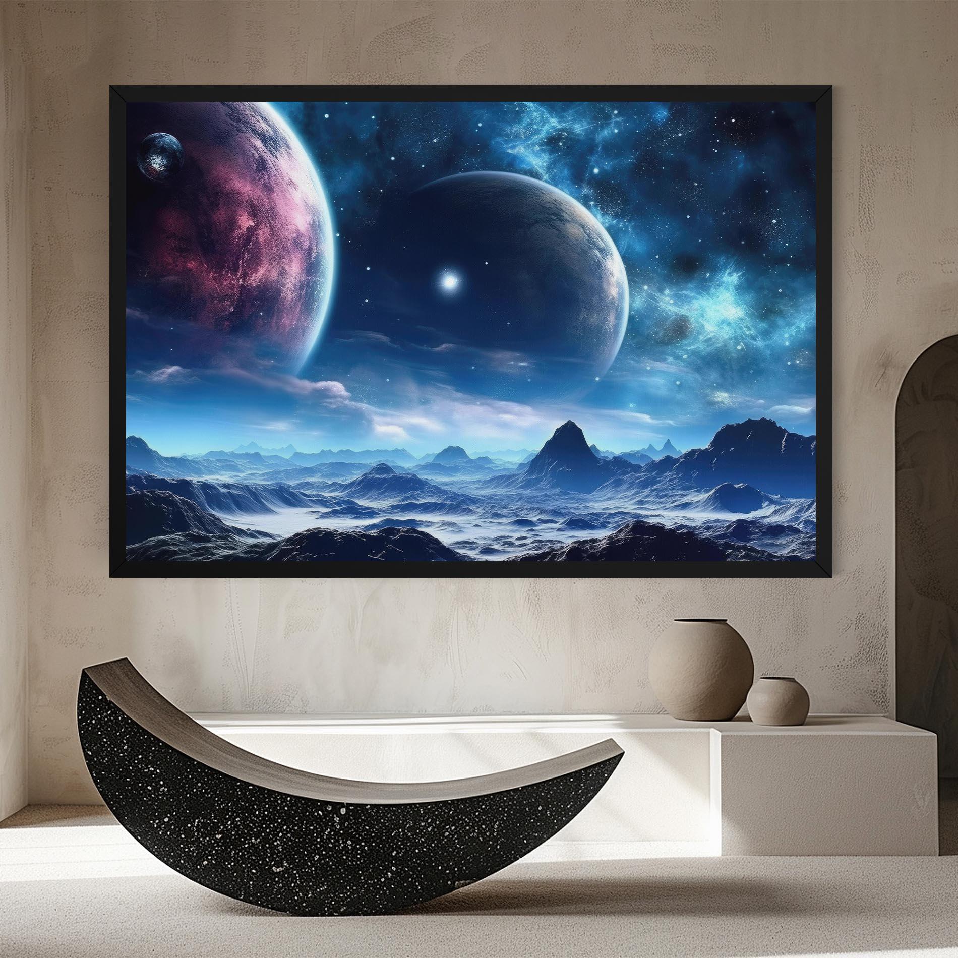 Tablou Canvas Space Planets And Stars mockup 8