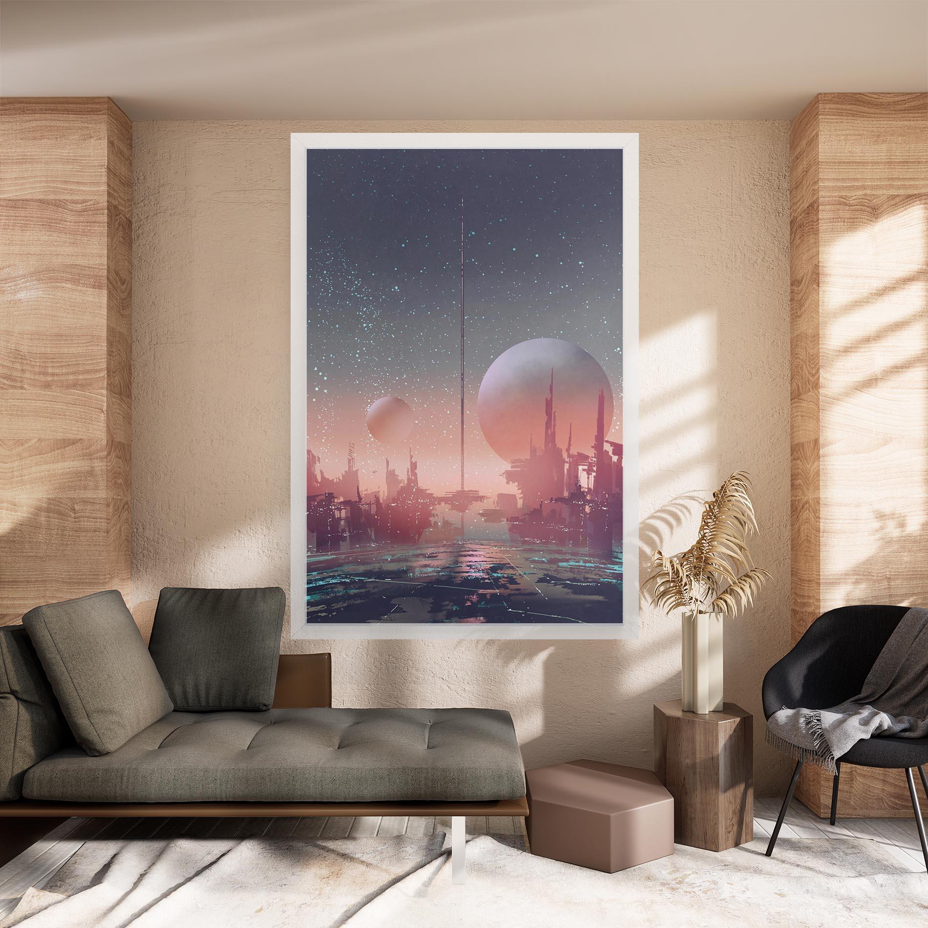 Tablou Canvas Futuristic Alien Buildings mockup 8