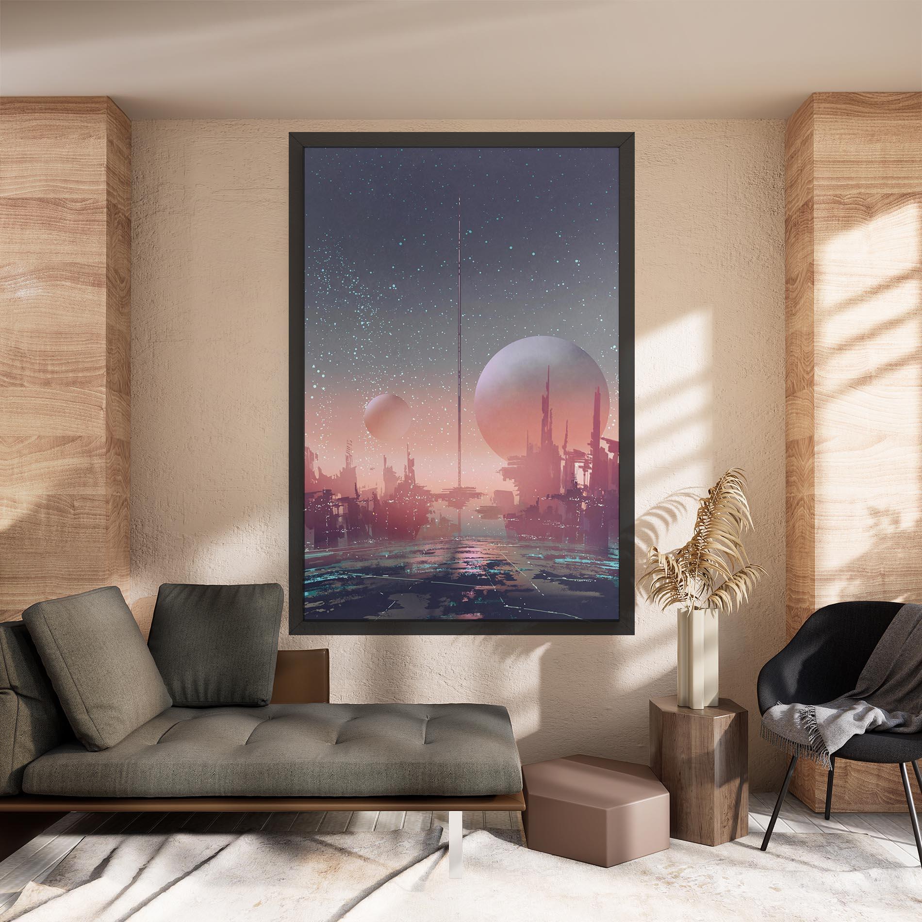 Tablou Canvas Futuristic Alien Buildings mockup 8