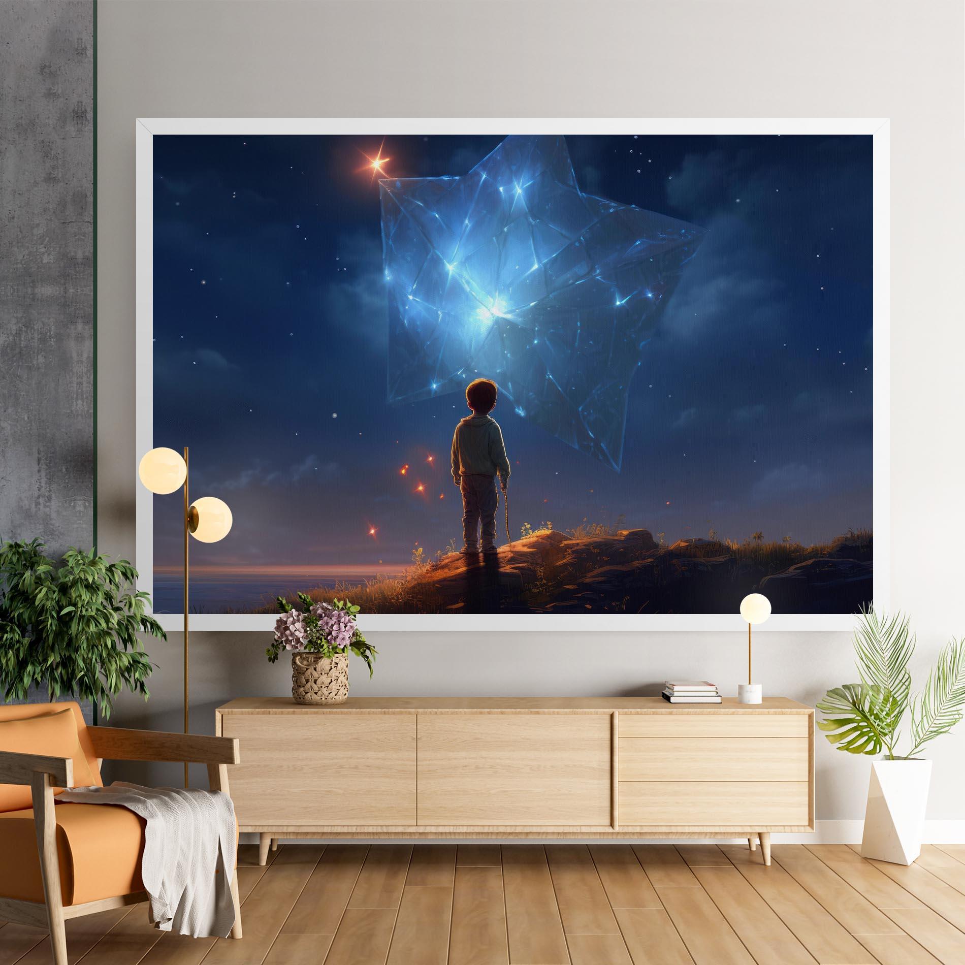 Tablou Canvas Blue Star Floating mockup 9
