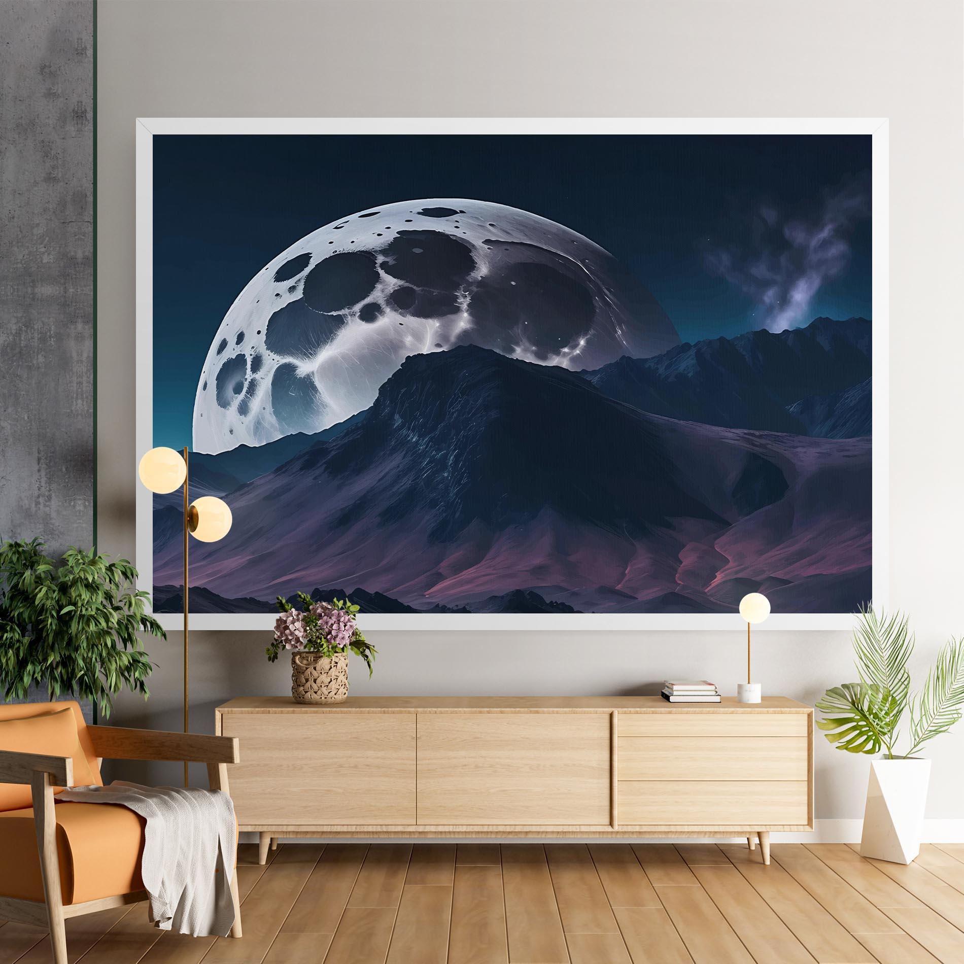 Tablou Canvas Full Moon Smoke mockup 9
