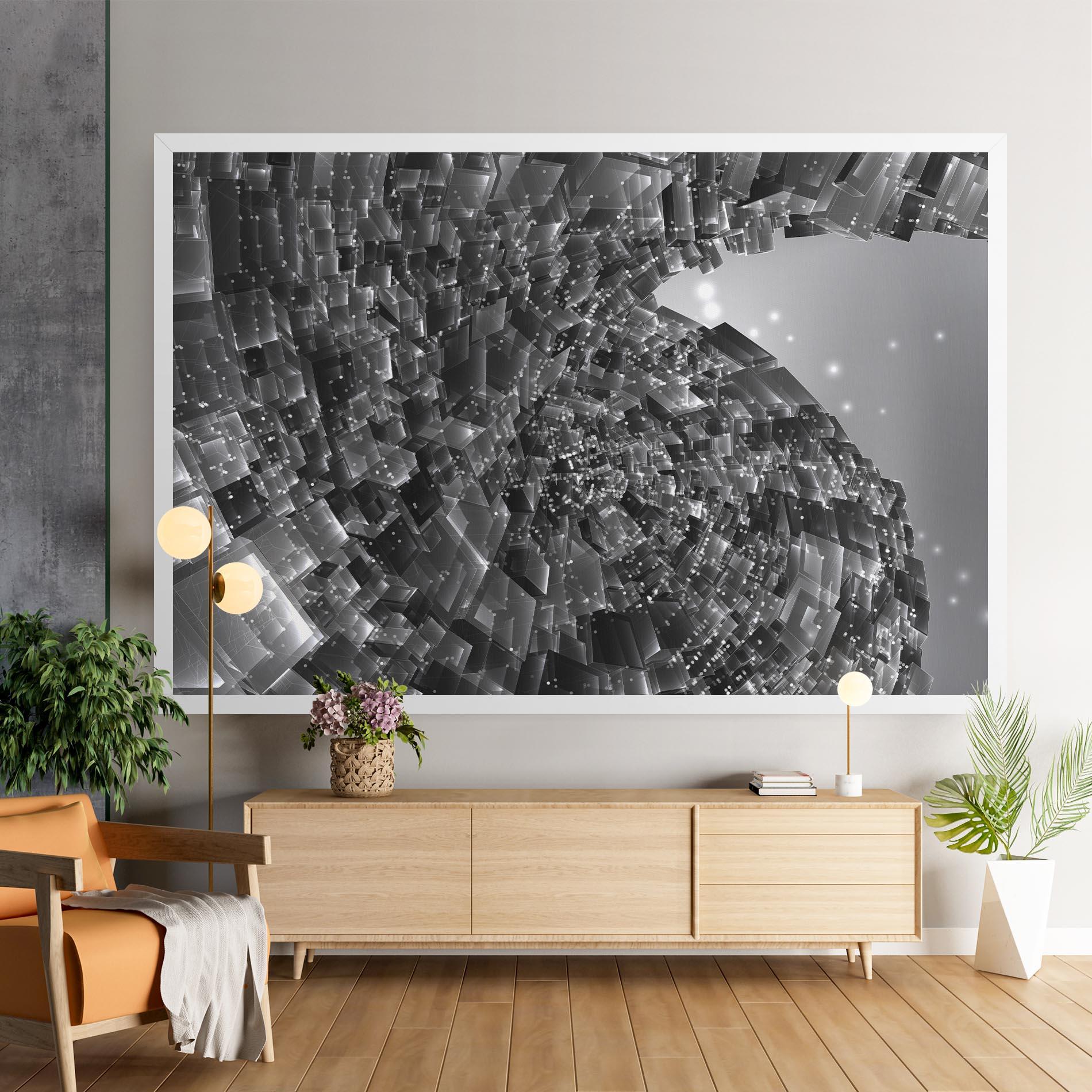 Tablou Canvas Grey Shape View mockup 9